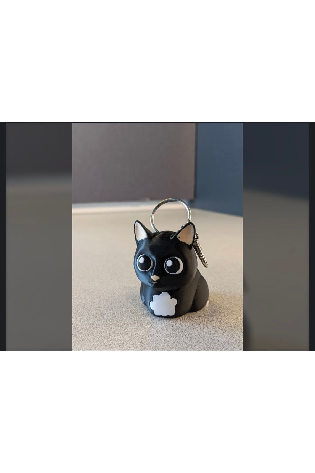 3D Kedi anahtarlık