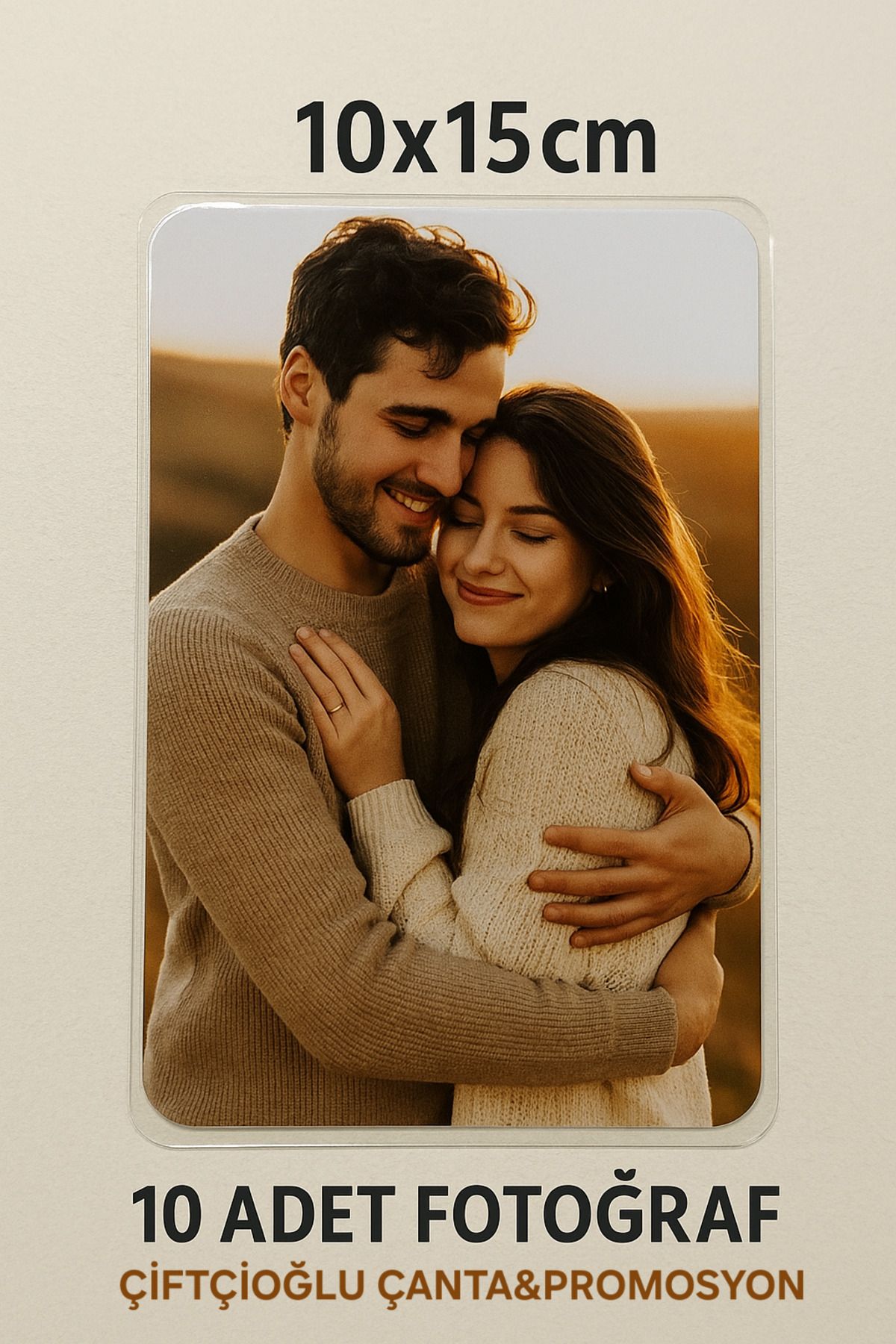 Valse Kişiye Özel Laminasyonlu Sevgili-Dost-Aile Fotoğrafı (10x15cm) – 10 Adet Çerçeve Boy