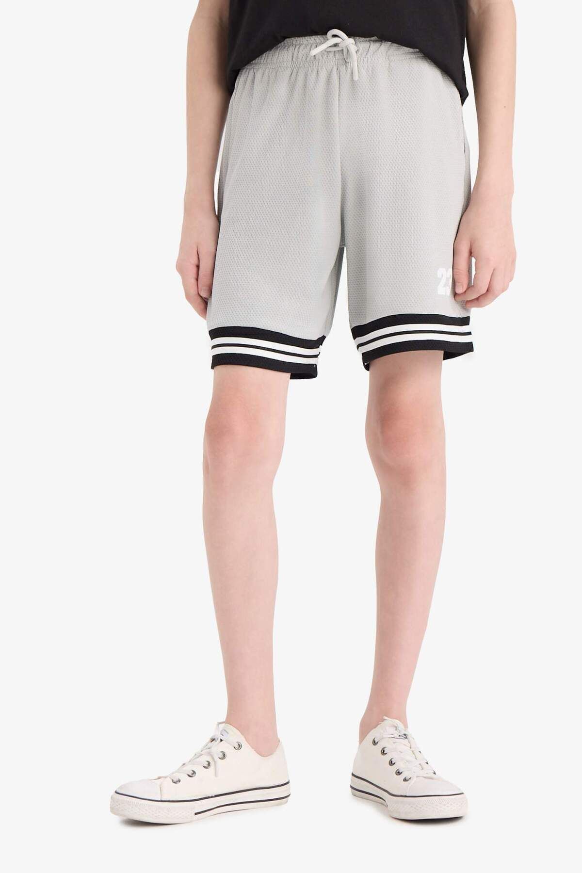 DeFacto-Boy's Regular Fit Number Patterned Shorts 1