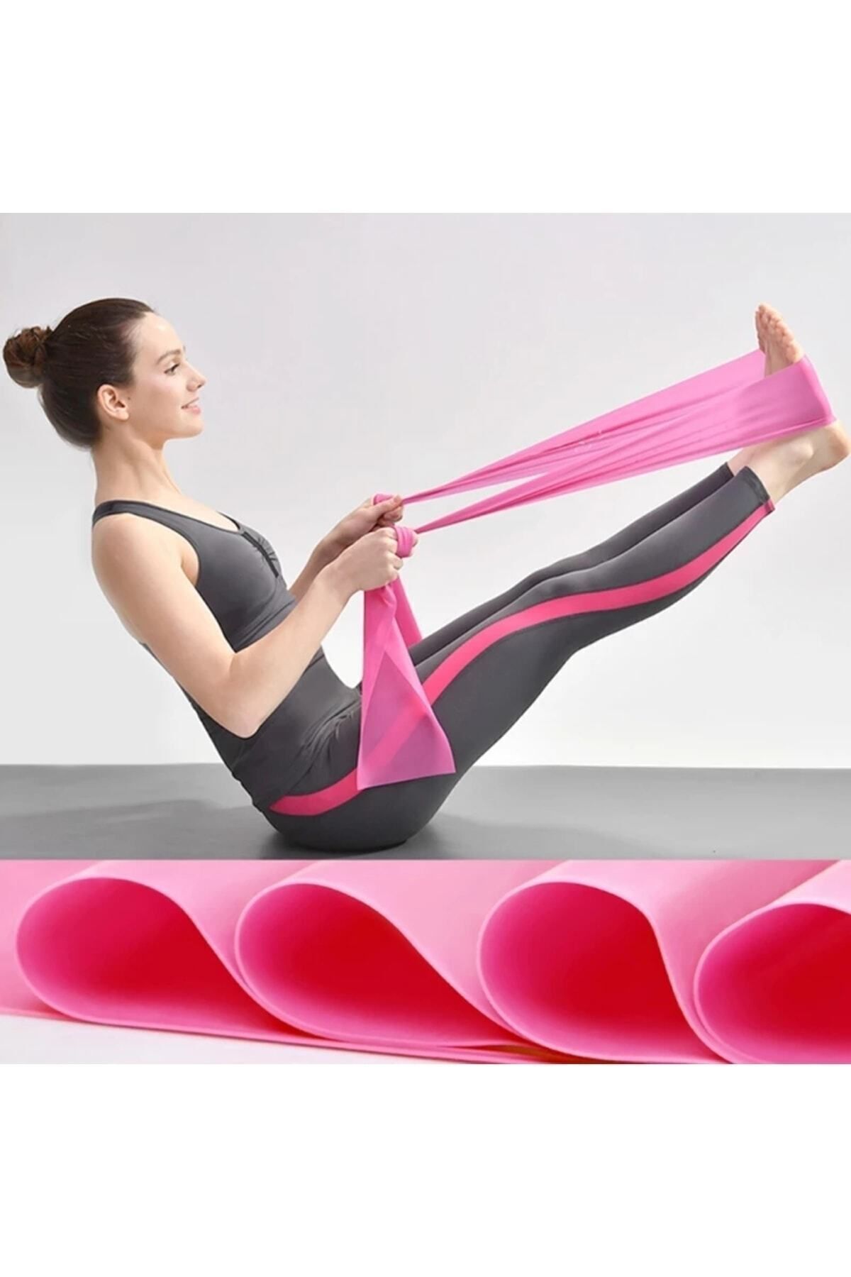 SerenityHaven Pilates Bandı Plates Egzersiz Direnç Lastiği Yoga Jimnastik Egzersiz Spor Bandı
