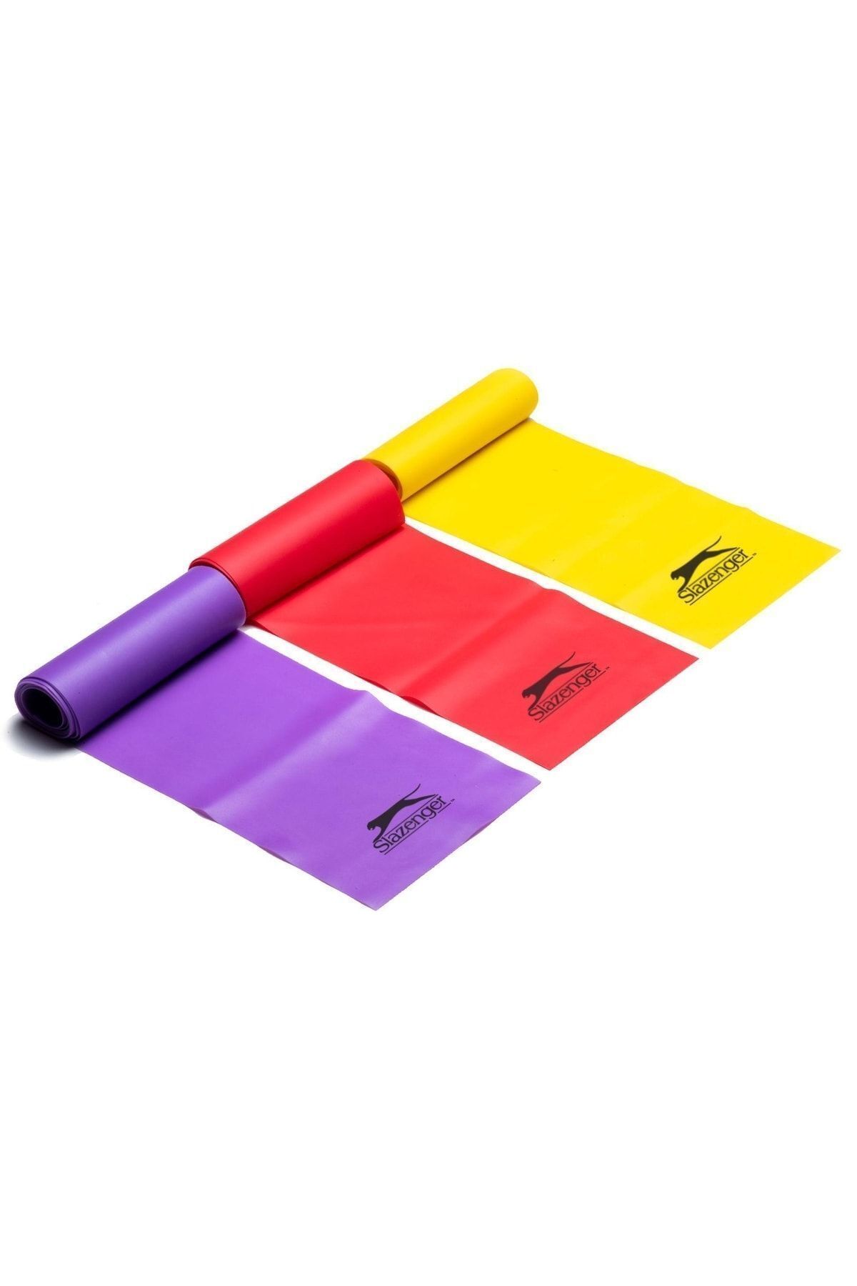 SerenityHaven 3'lü Set (Sert - Orta - Yumuşak) Üçlü Pilates Band Set (ucu Açık) Mor