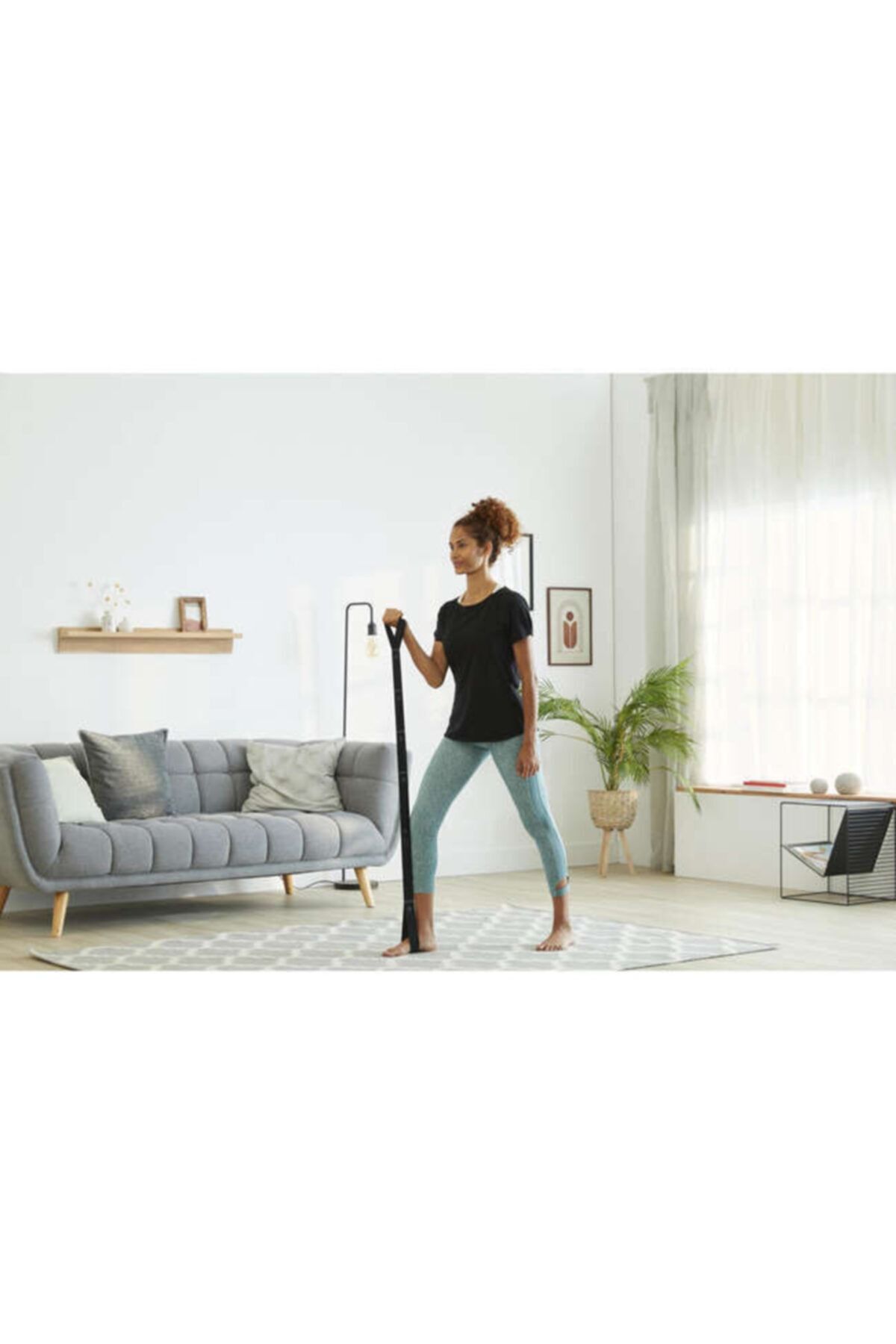 SerenityHaven Pilates Bandı - Fitness Bandı - Yoga Bandı - 8 Kademeli - Tutacaklı - Zor Seviye
