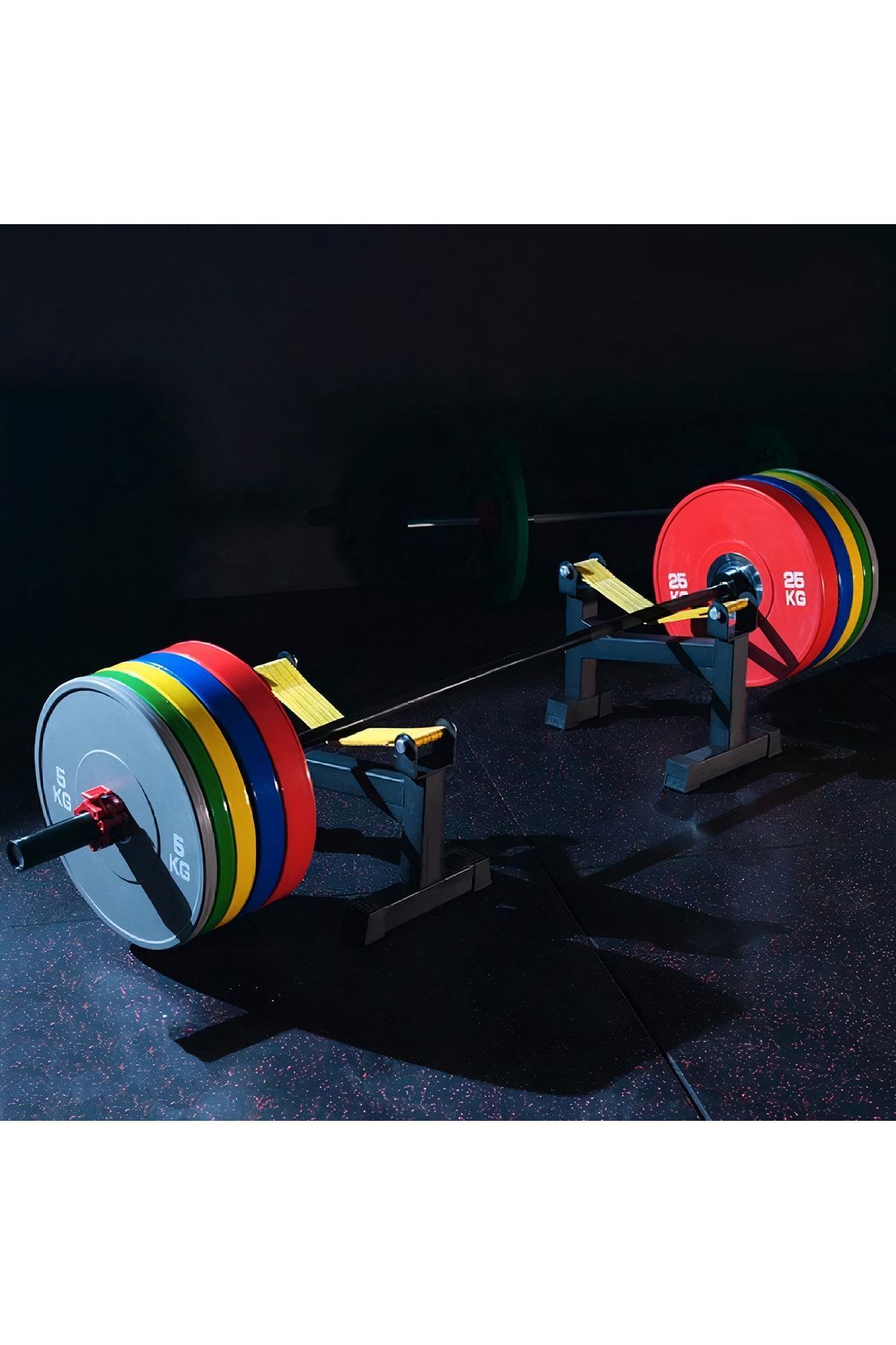 SerenityHaven Deadlift & Barbell Row Standı - Olimpik Bar Sehpa - Halter Atış Standı - Fitness Aparatları