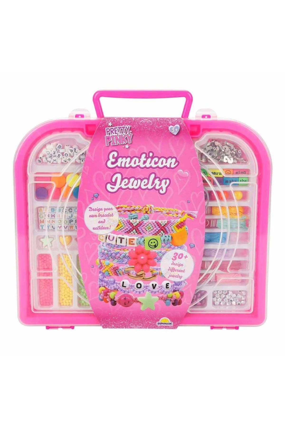 Sunman PRETTY PİNKY MESAJLI BONCUKLAR 11032 HOBİ SET ÇANTALI 3+