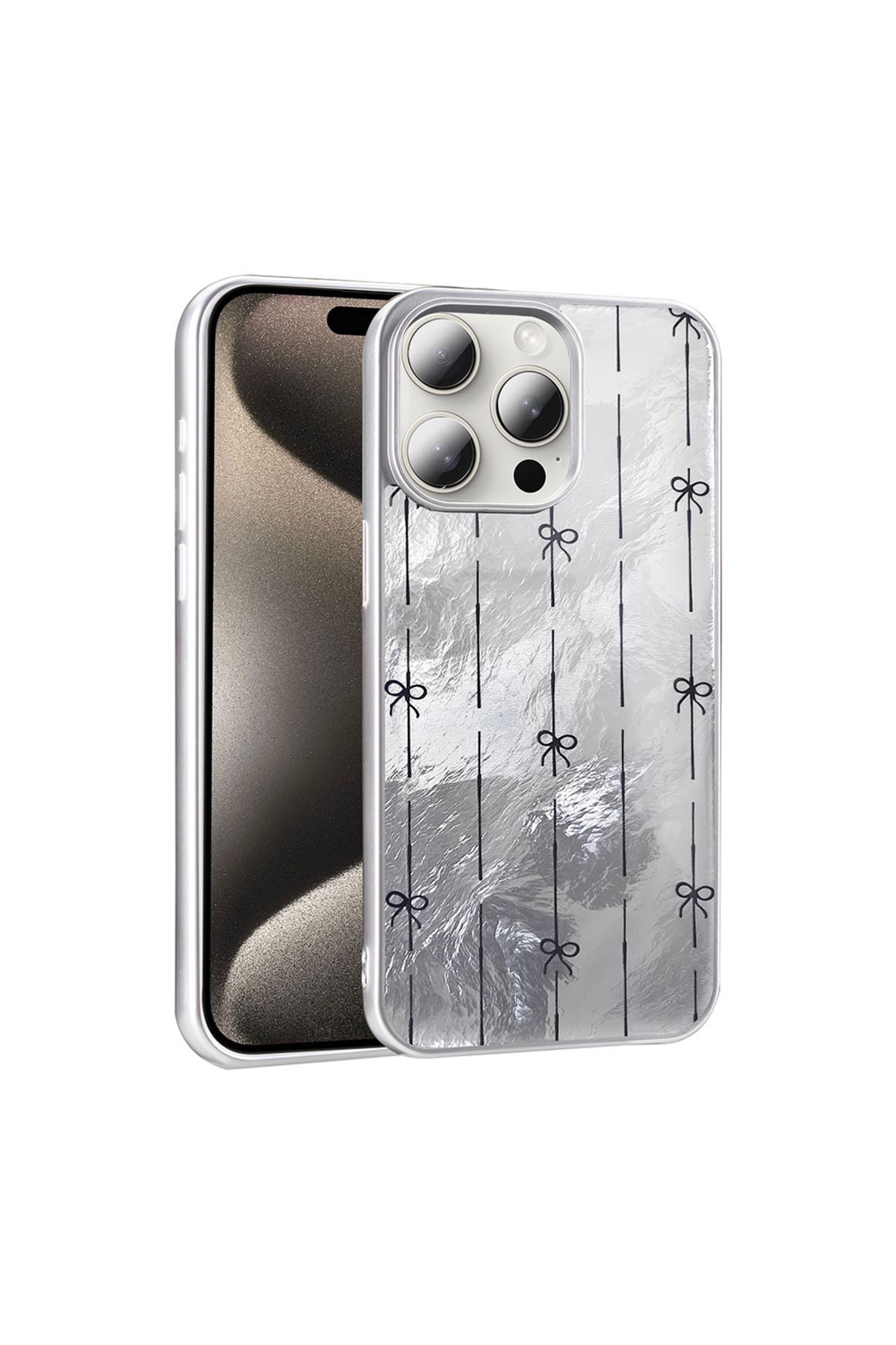 Başkenttekno iPhone 14 Pro Max Kılıf Desenli Mep Kapak