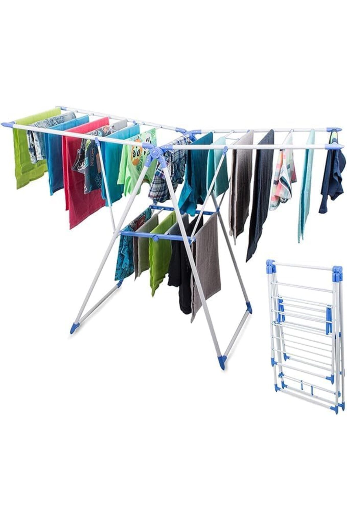 Generic-Clothes Drying Stand 158 x 61 x 99 with Adjustable Folding Wings 3