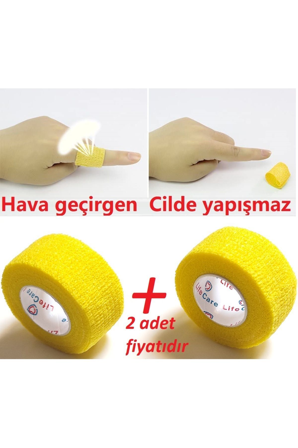 SerenityHaven Kendine Yapışan Bandaj 2,5 Cm X 4,5 M Koban X 2 Adet