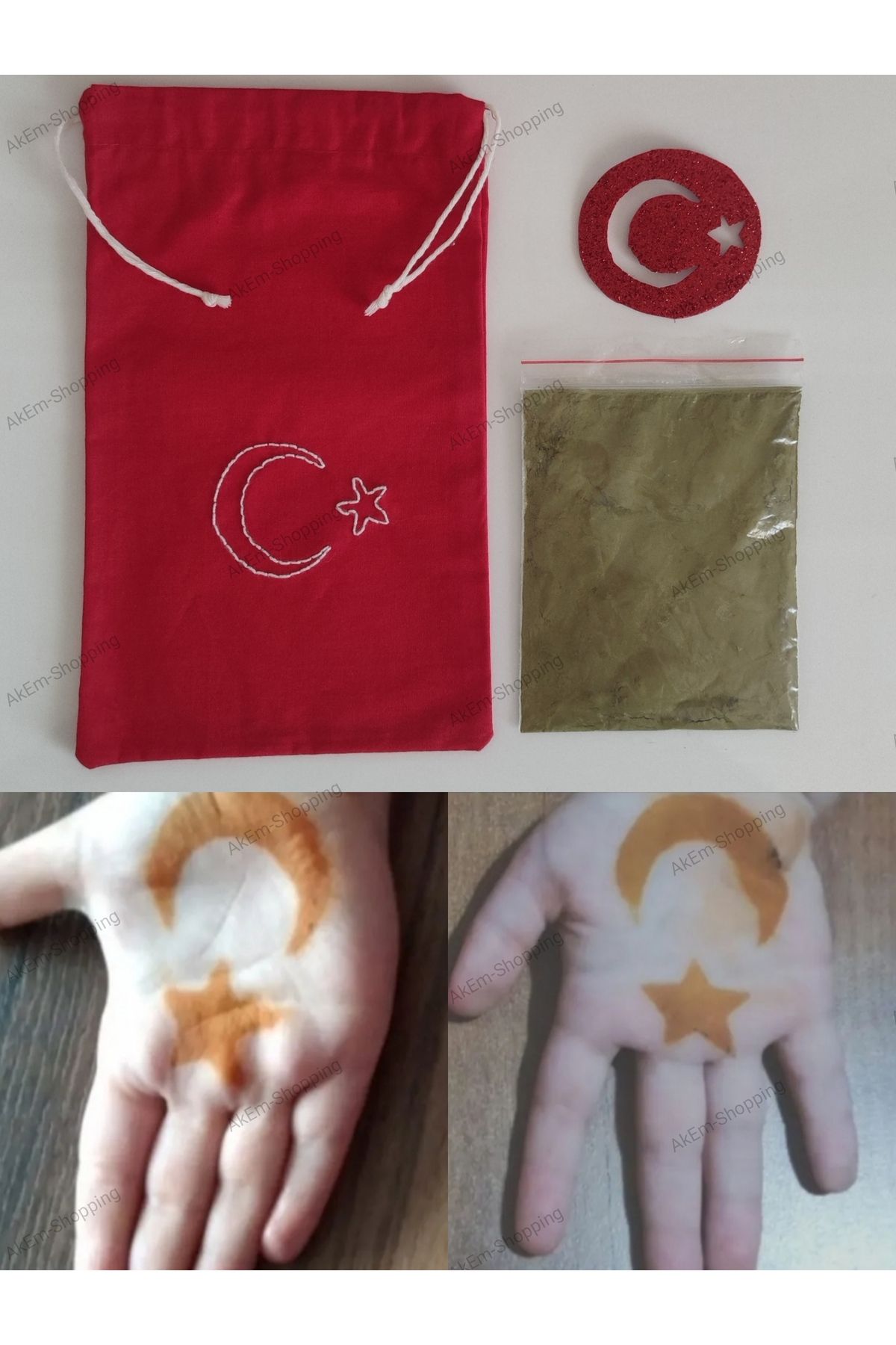 Akem Aparatlı Kına yak, ay yıldız keseli Düğün, nişan , kına gecesi, asker eğlencesi