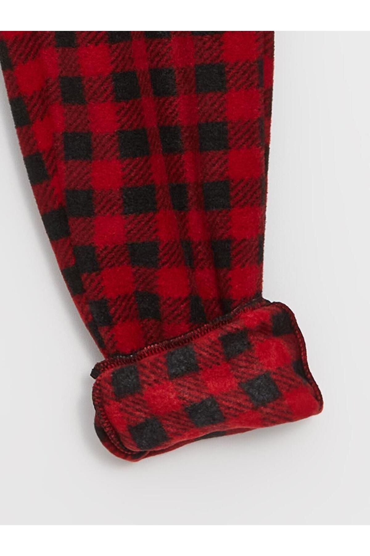 LC Waikiki-Plaid Fleece Boys' Pajama Bottom with Elastic Waist (W3) 2