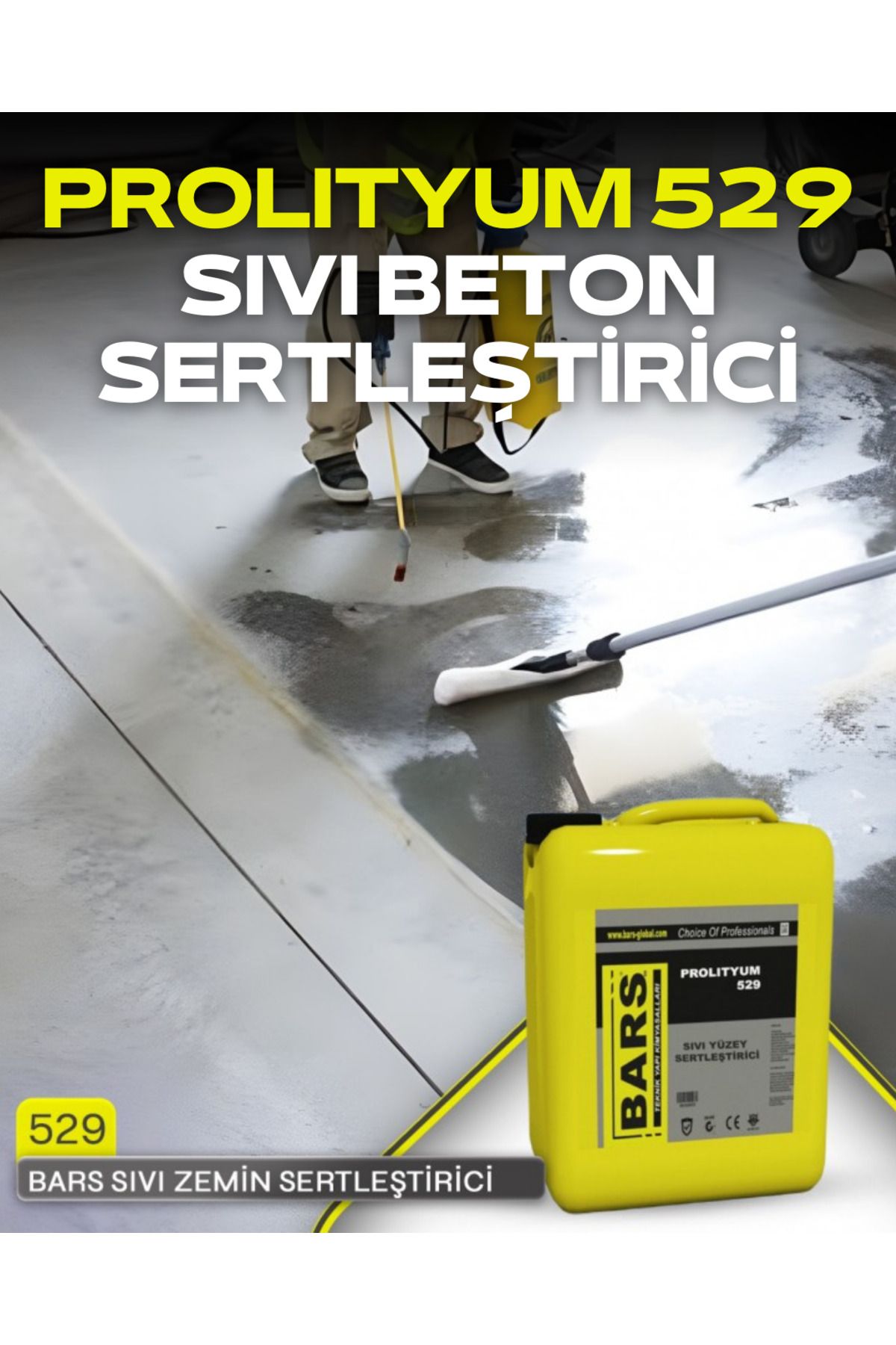 BARS Lityum Silikat Esaslı Sıvı Yüzey Sertleştirici, Tozumaz Beton Zemin, Aşınma Dayanıklı 30 Kg