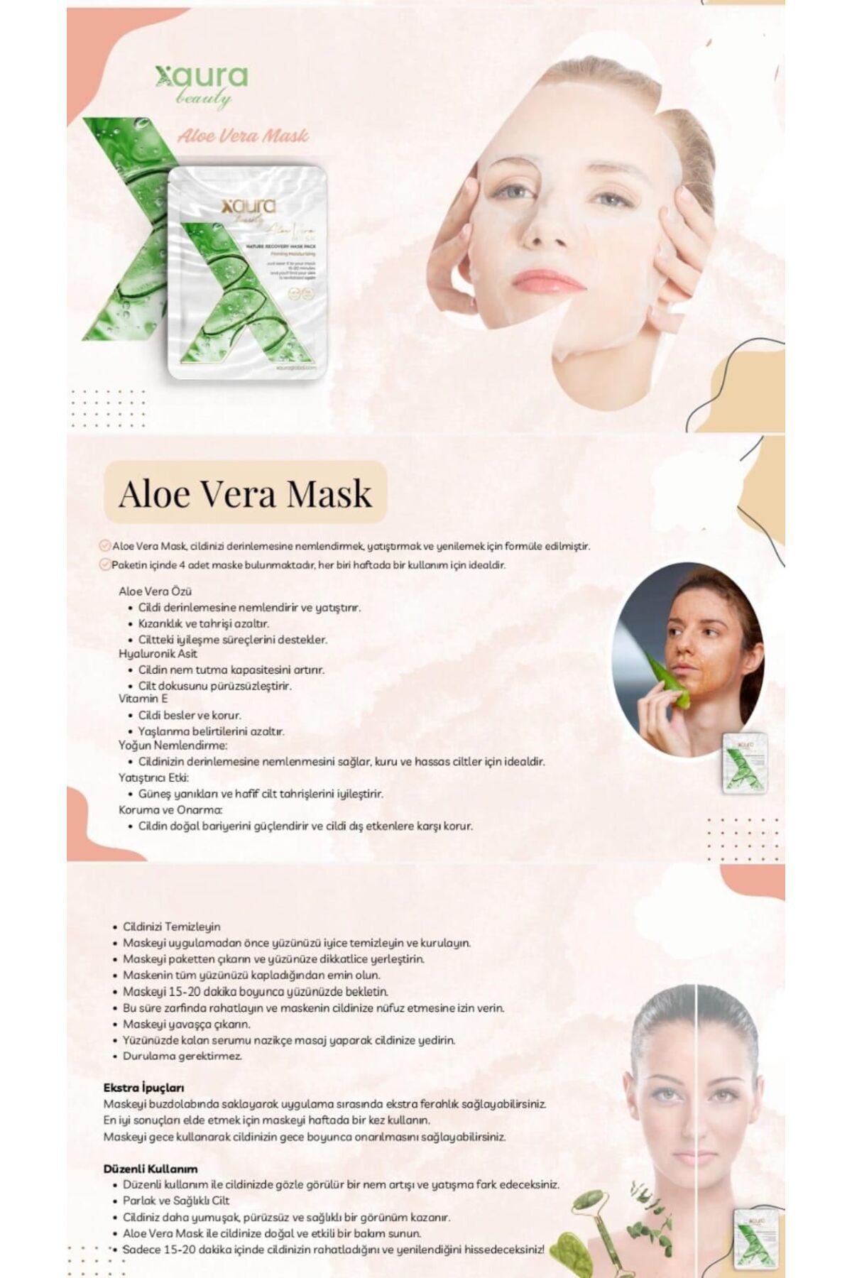 xaura Beauty Aloe Mask