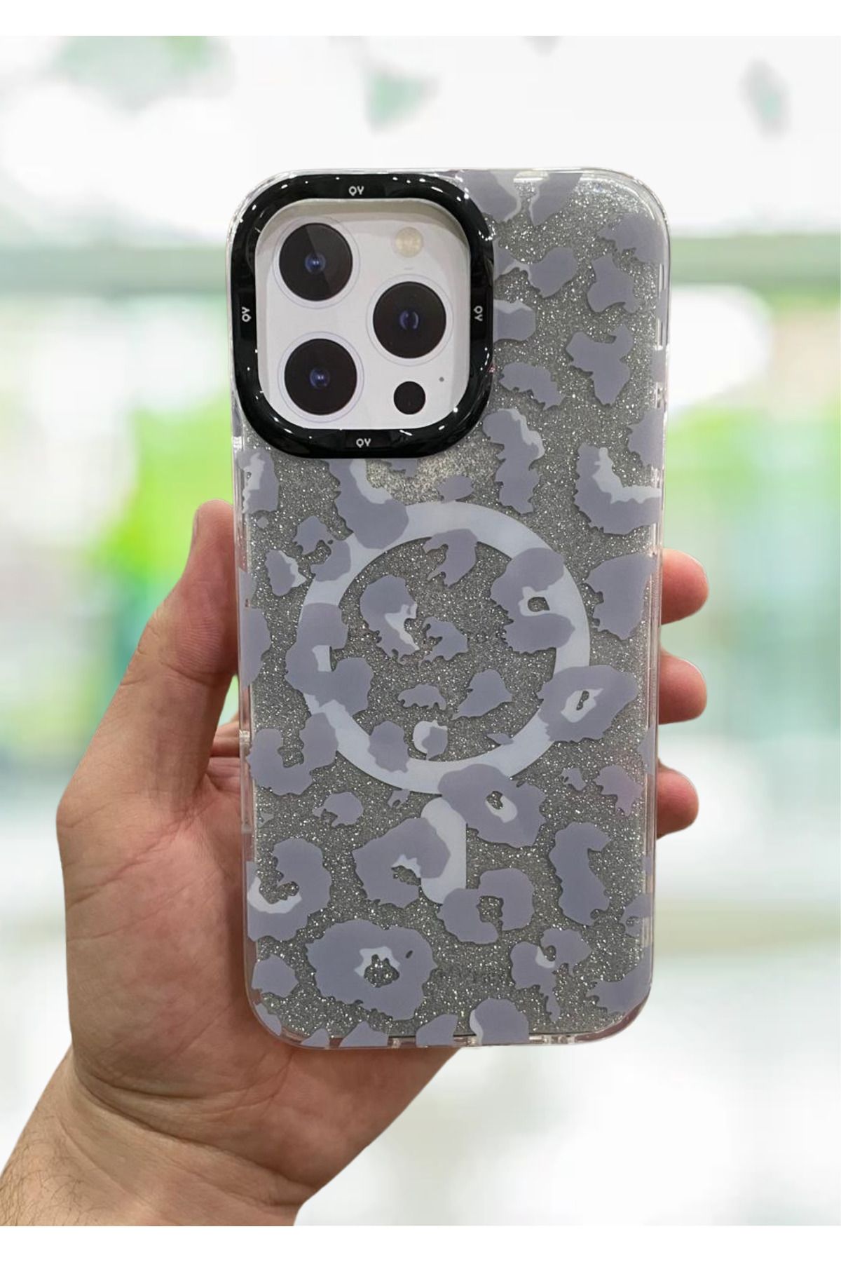 NEXE İPHONE 16 PRO MAX KILIF LEOPAR DESEN RENKLİ MAGSAFE ŞARJ DESTEKLİ LÜX PREMİUM KAPAK