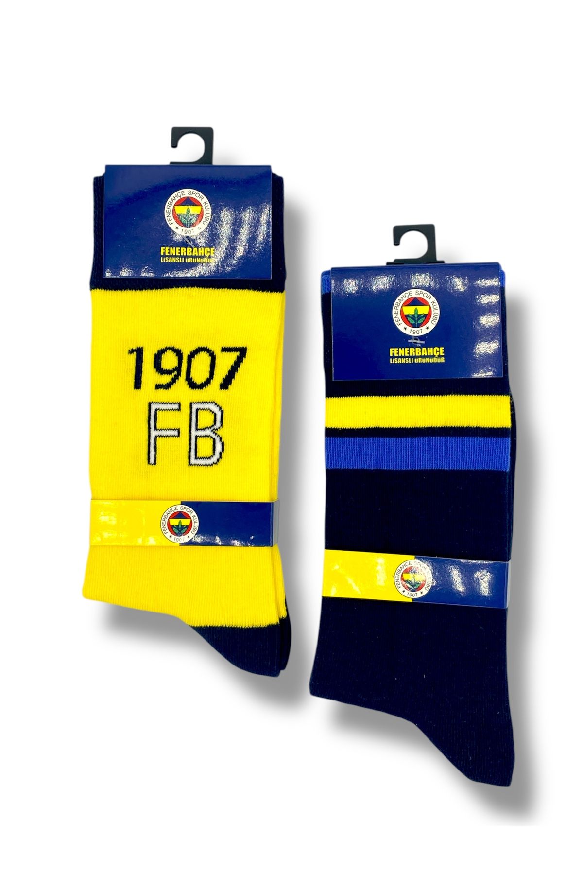 Fenerbahçe Lisanslı Yetişkin 2 Çift Soket Çorap 1907 - E1