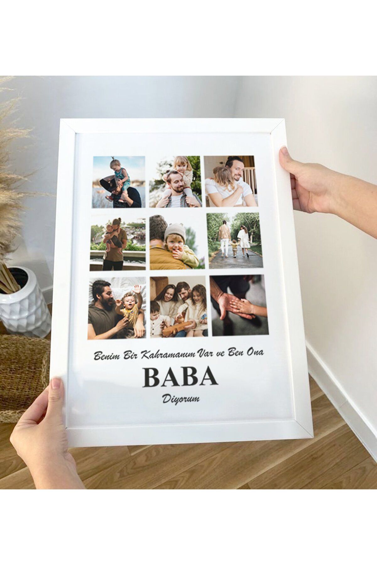 ÇELİKLER HEDİYE Babalar Günü Özel Fotoğraflı ve Özel Notlu Çerçeve