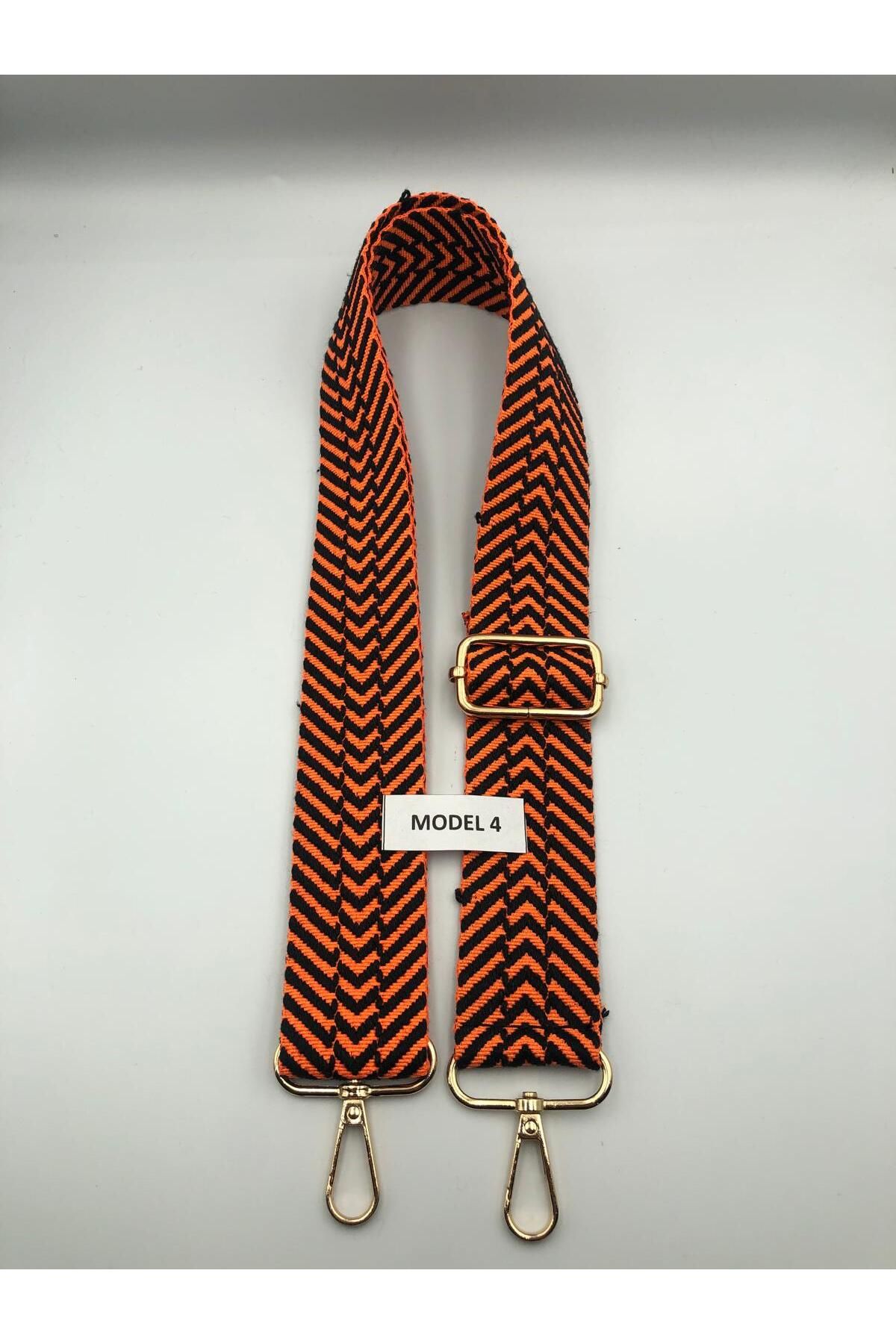 DUCK HOBY Desenli Ayarlanabilir Çanta Askısı Dokuma Mango 4cm x 120cm Etnik Desen