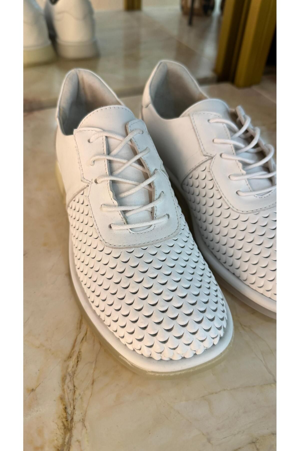 by emine eren emotion shoes Leda Hakiki Deri Casual Ayakkabı