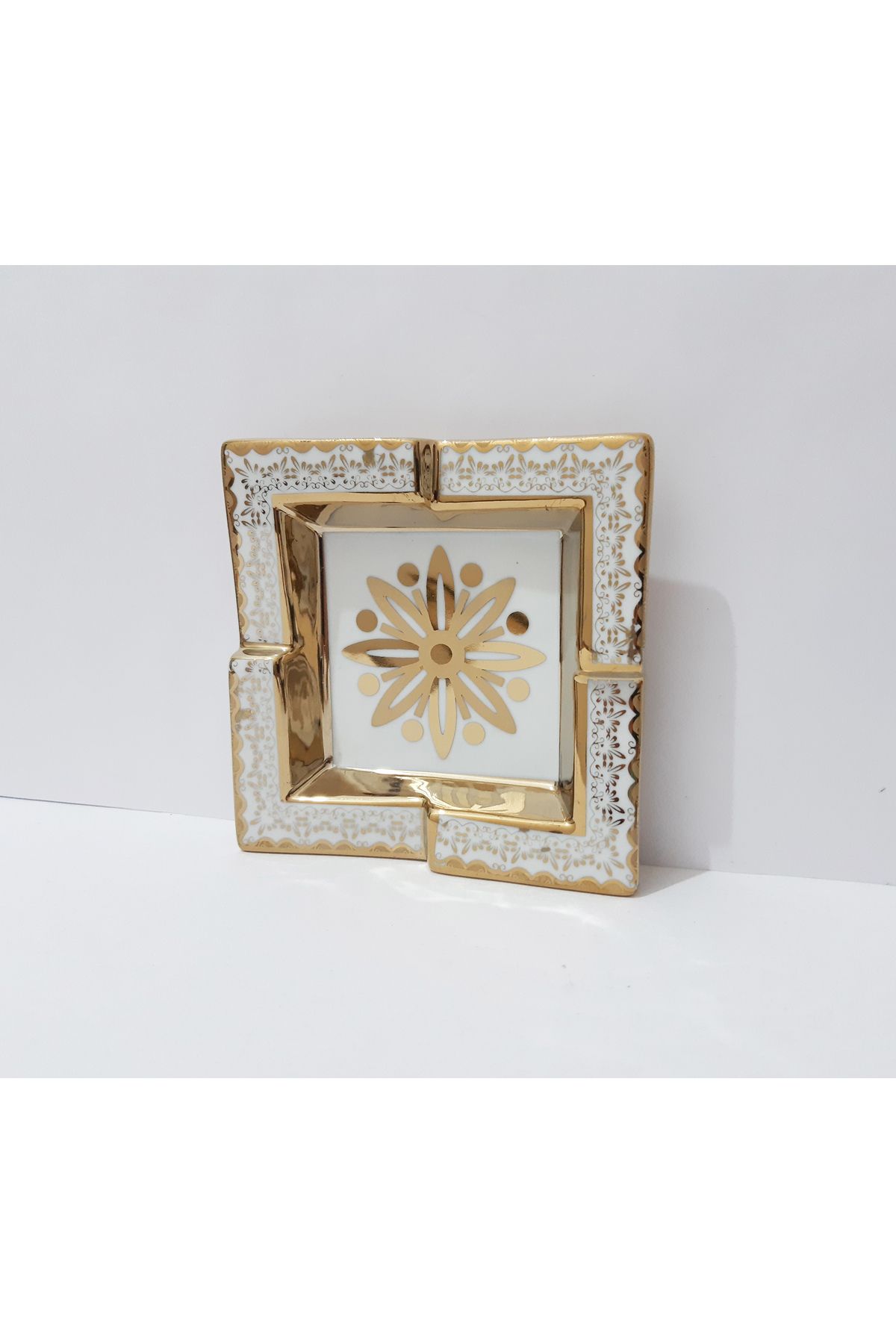 renkli çiçekler-Τασάκι 12,5x12,5 CM Κεραμικό Τασάκι με σχέδιο 5