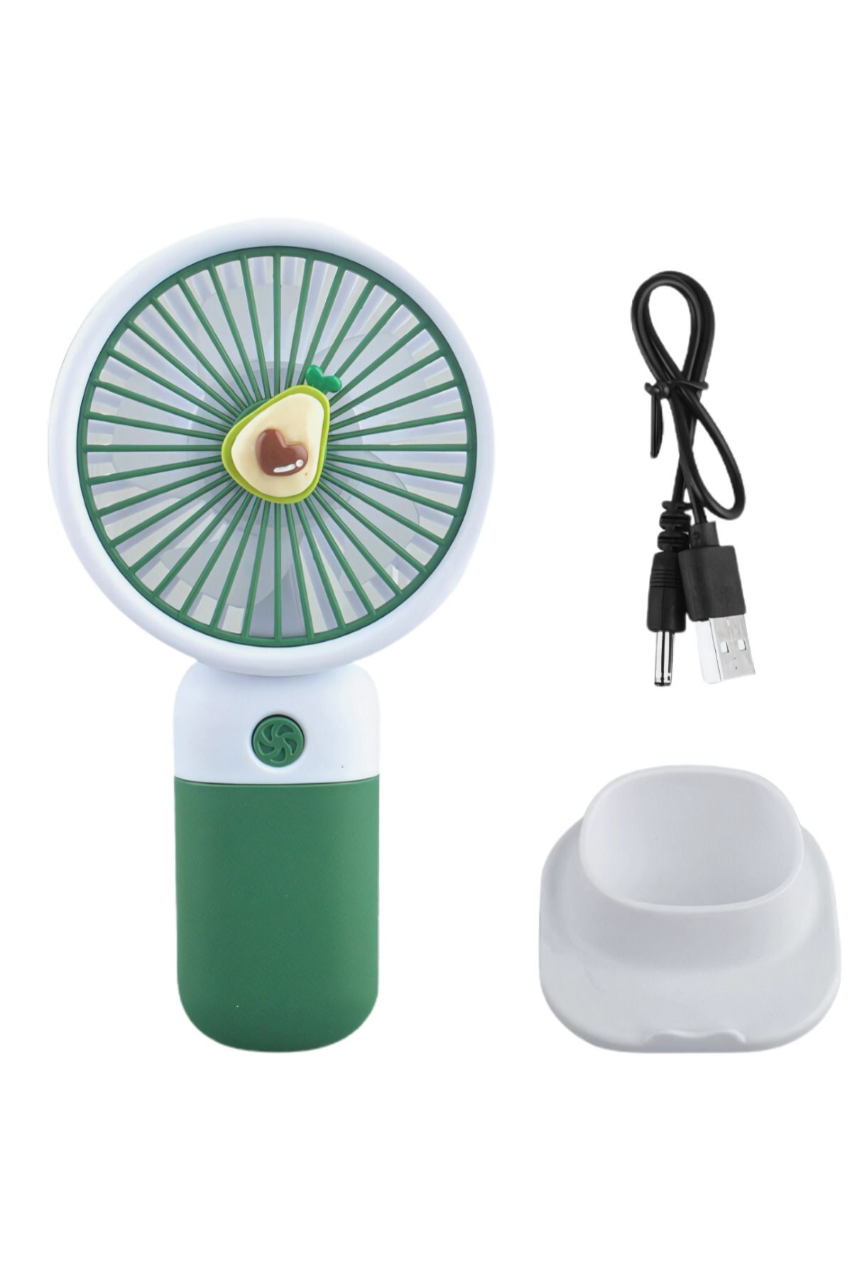 Go İthalat Şarjlı Mini El Fanı Telefonluklu 7.5cm USB Taşınabilir Masa Üstü Ayaklı Telefonluklu Fan Vantilatör