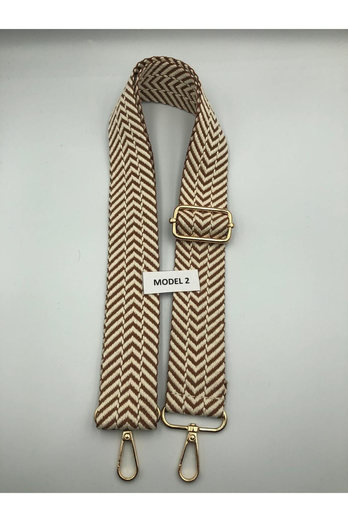 DUCK HOBY Desenli Ayarlanabilir Çanta Askısı Dokuma Mango 4cm x 120cm Etnik Desen