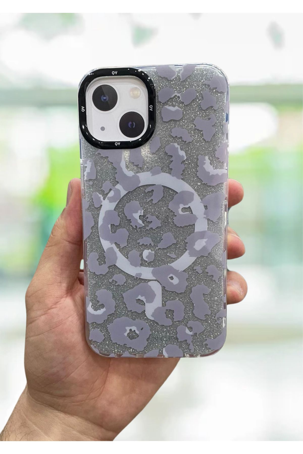 NEXE İPHONE 13 KILIF LEOPAR DESEN RENKLİ MAGSAFE ŞARJ DESTEKLİ LÜX PREMİUM KAPAK