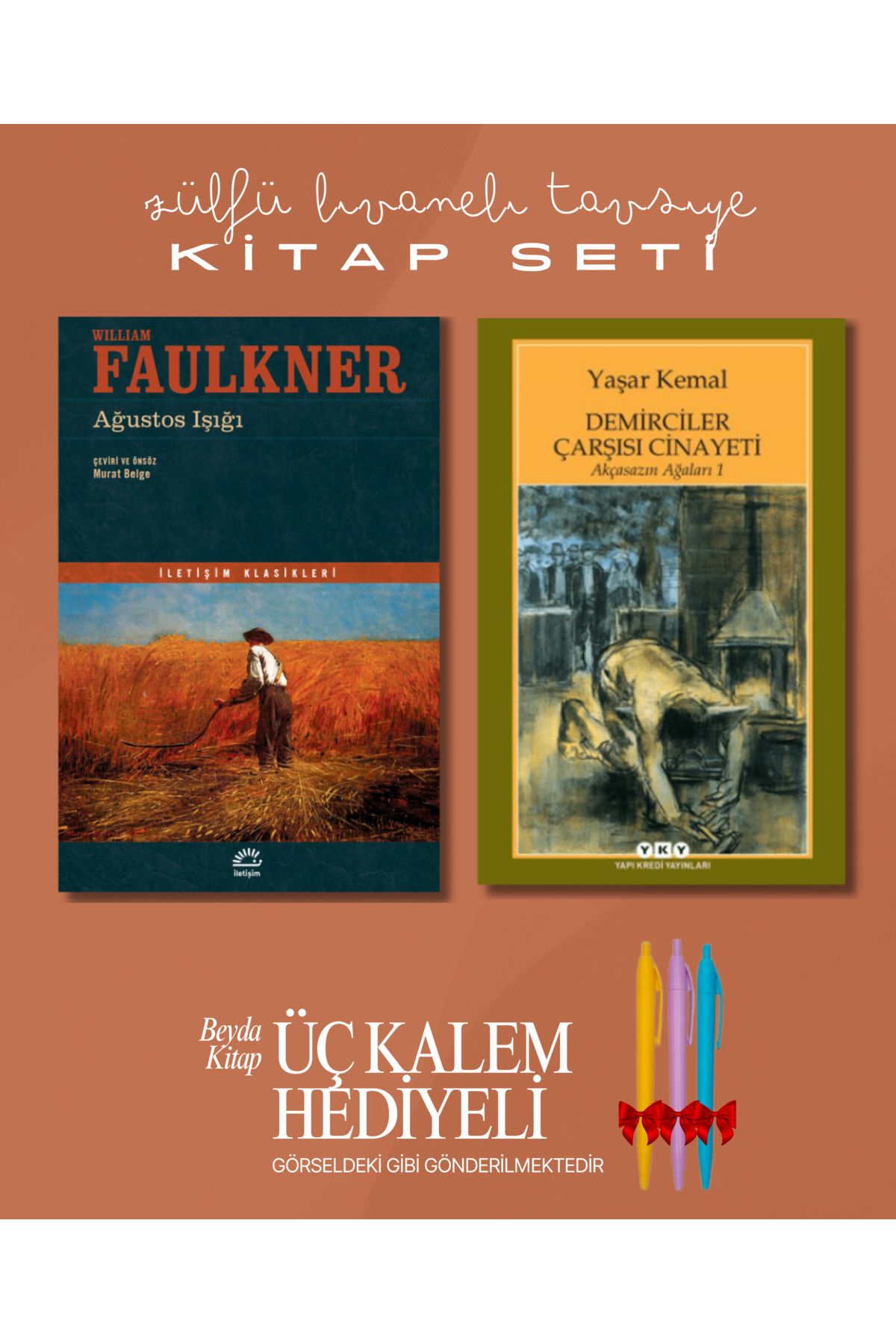 İletişim Yayınları Ağustos Işığı - Demirciler Çarşısı Cinayeti - Zülfü Livaneli Tavsiye - Kitap Seti - Hediyeli