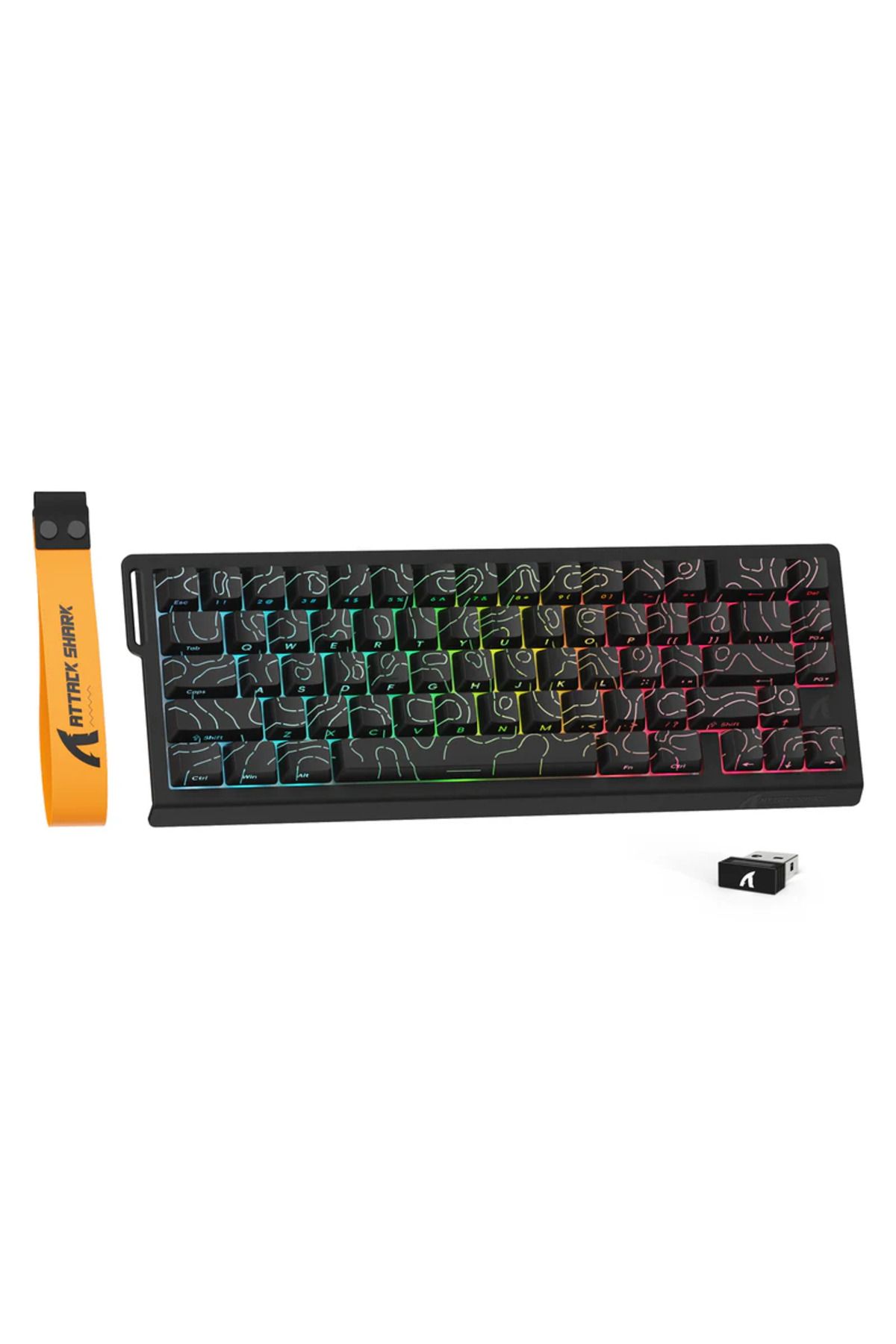 GİZA Attack Shark X68PRO HE RGB 8000Hz Kablosuz Rapid Trigger - Snap Tap 0.01mm Manyetik Switch Klavye