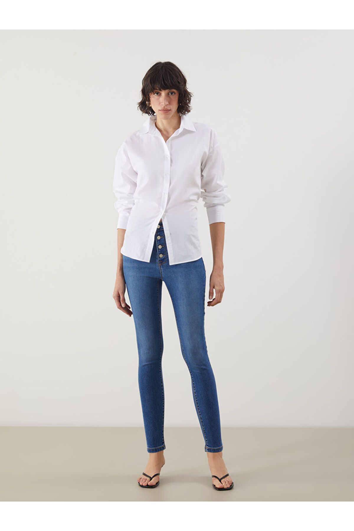 LC Waikiki LCW Jeans Indigo Jüpiter Süper Skinny Fit Kadın Jean Pantolon S57584Z8NVY25