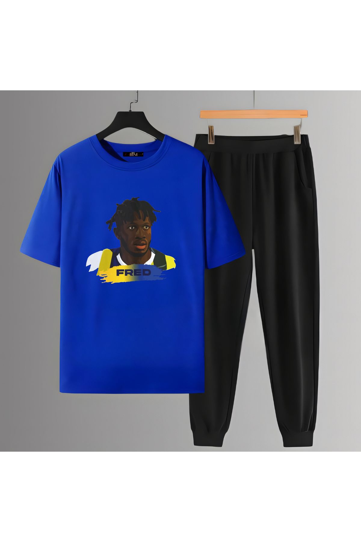 Biy Store Fred fotograf forma baskılı unisex kadın erkek kısa kollu tişört t-shirt eşofman takımı