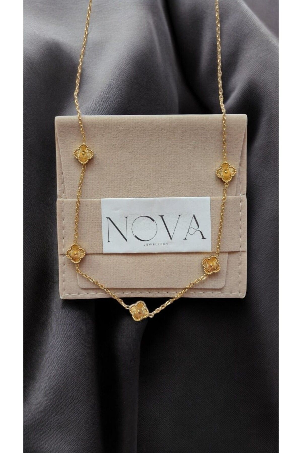 NOVA JEWELLERY Van Cleef Kolye |STEEL NECKLACE