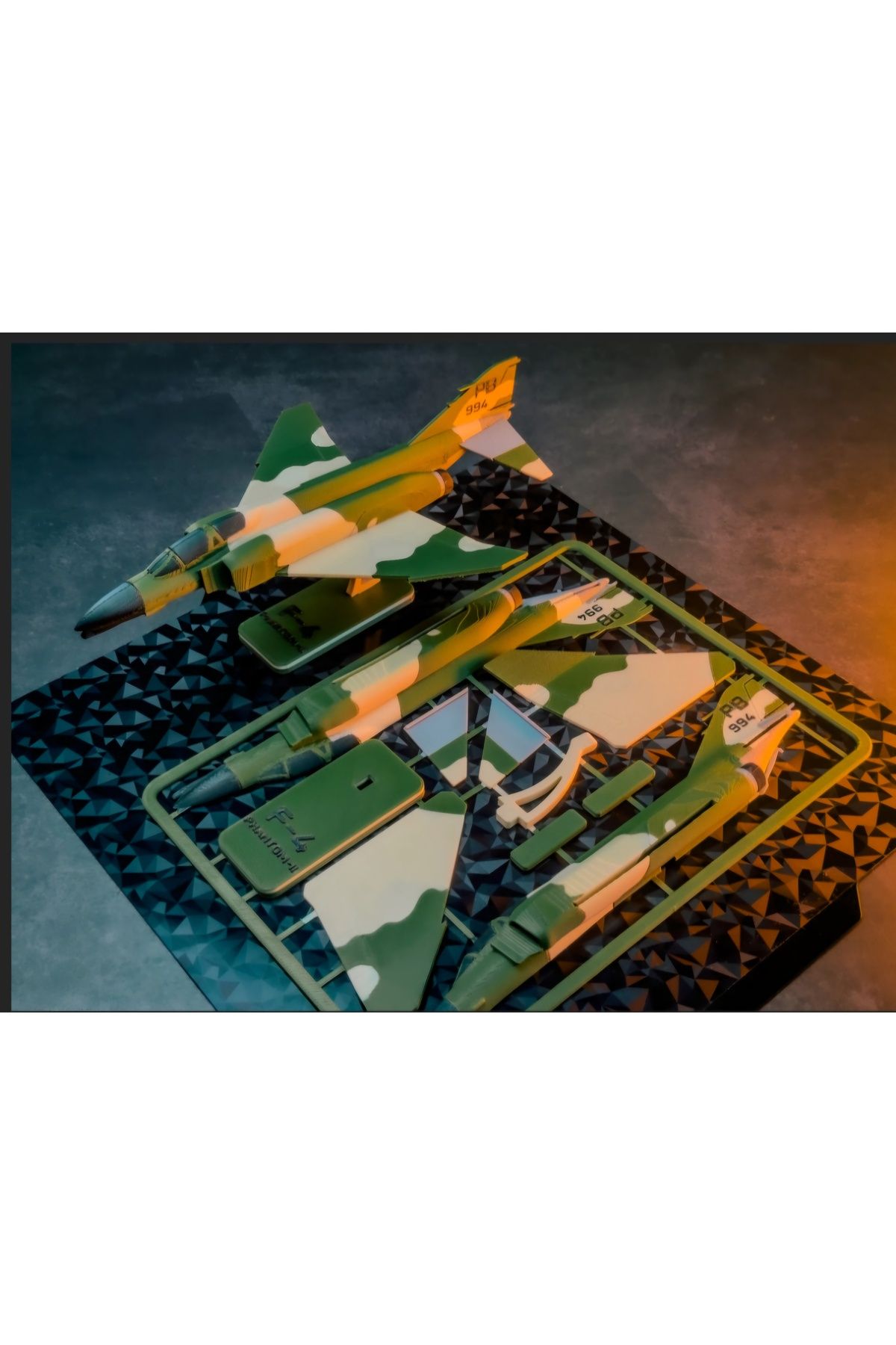 ABAS F-4 Phantom II Uçak Kit Kartı | 3D Baskı Maket | Koleksiyonluk Savaş Uçağı