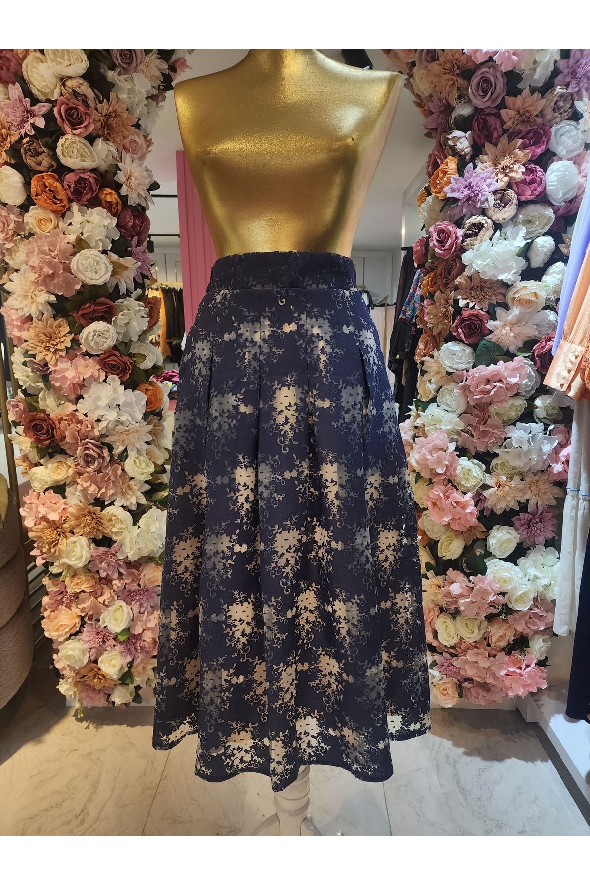 On Fashion kadın indigo etek