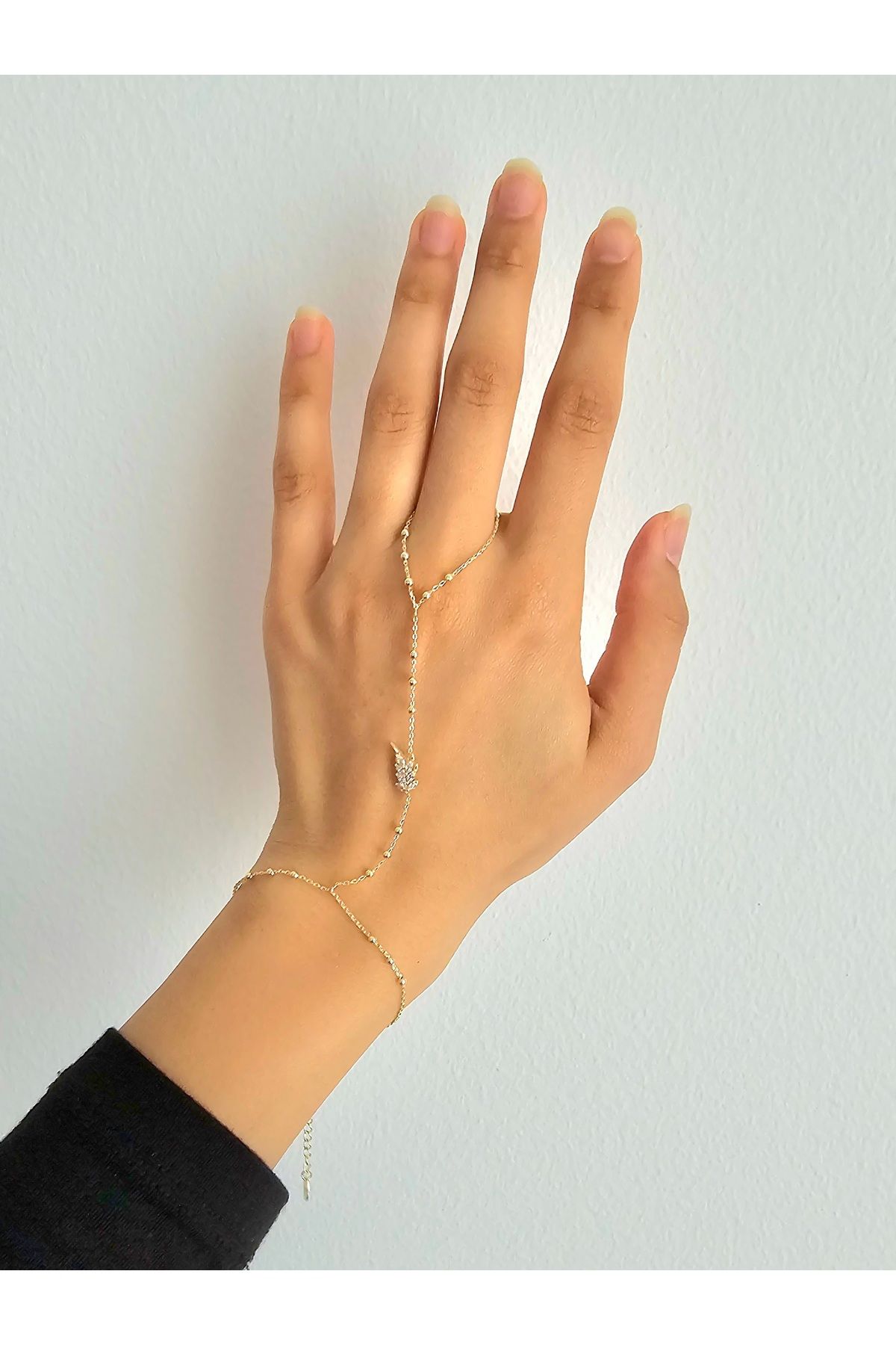 Zivazer Store Kadın çelik kararmaz yaprak detaylı şahmeran