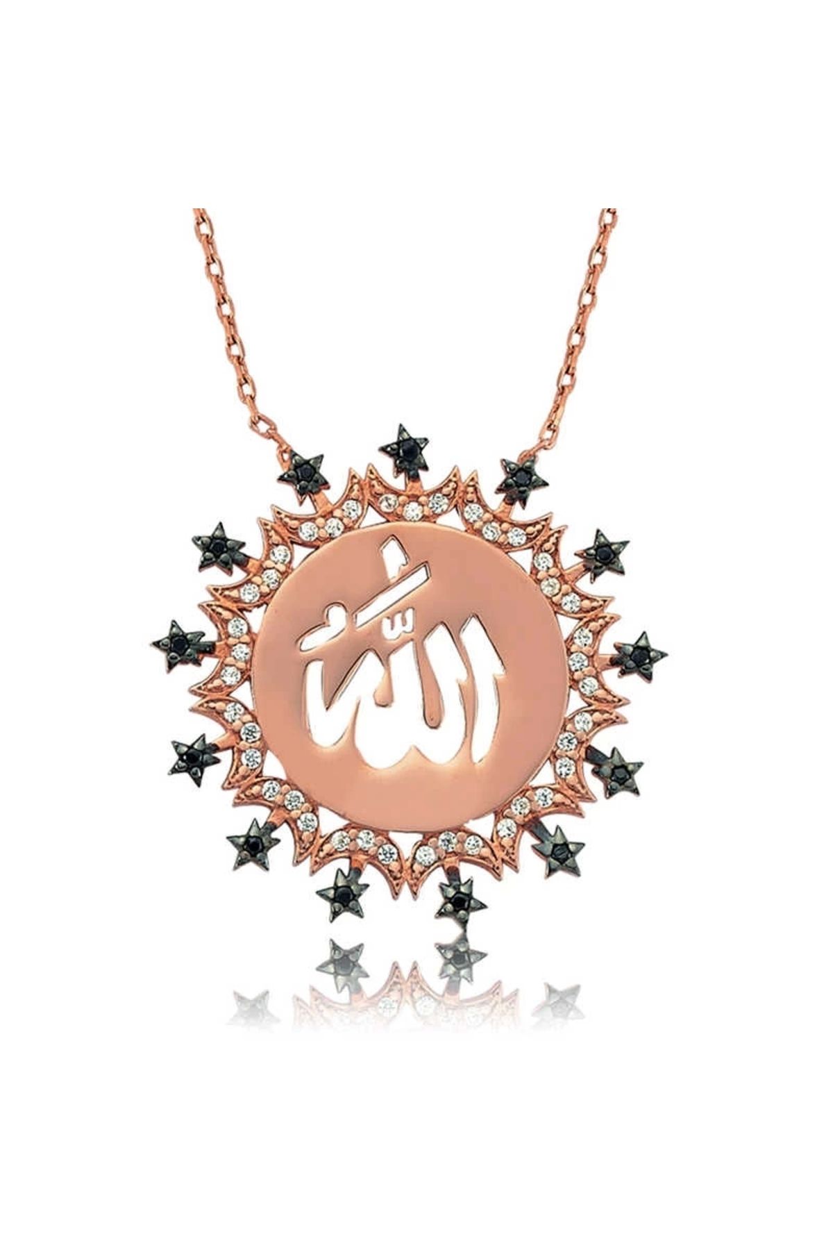 Gumush Gümüş Allah Yazılı Kolye