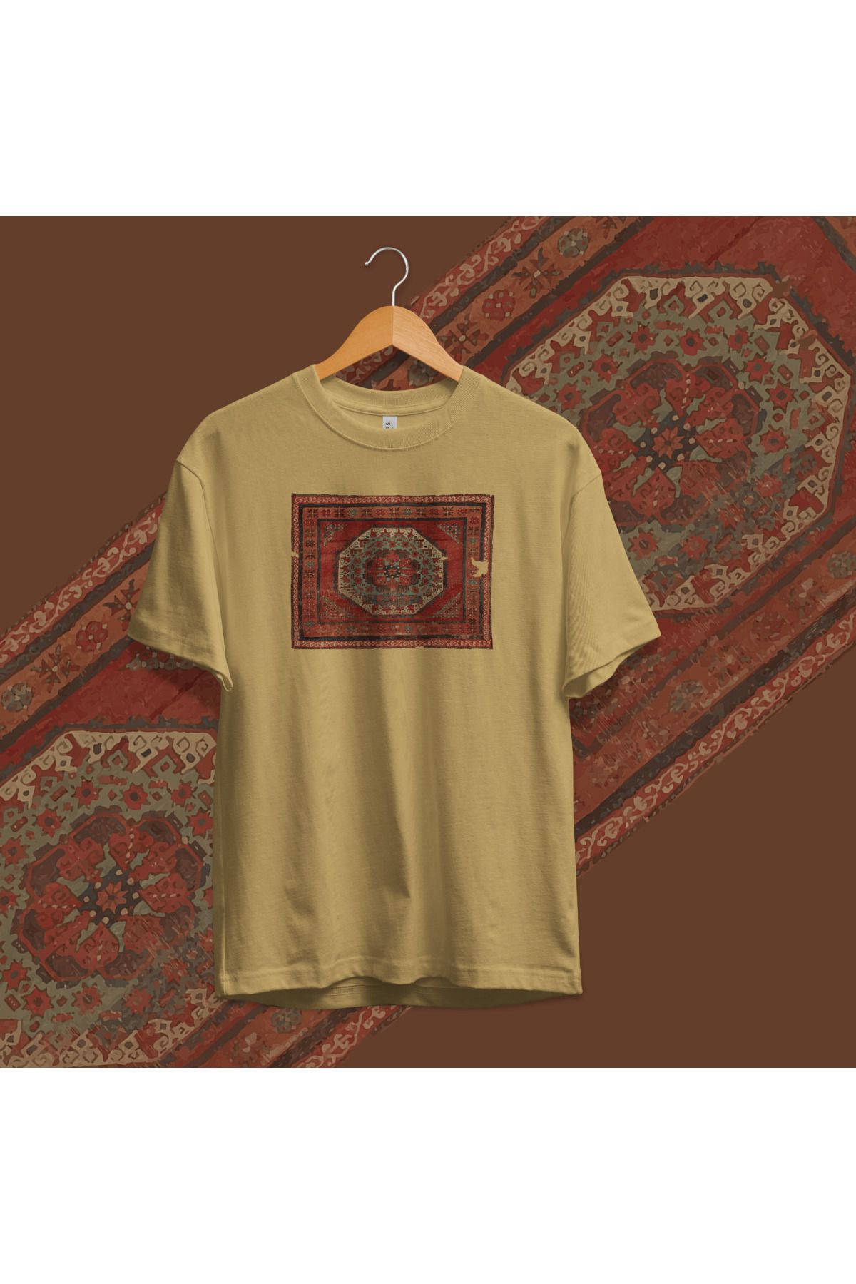 Hystoric Wear Geleneksel Anadolu Halısı Baskılı Basic Tişört