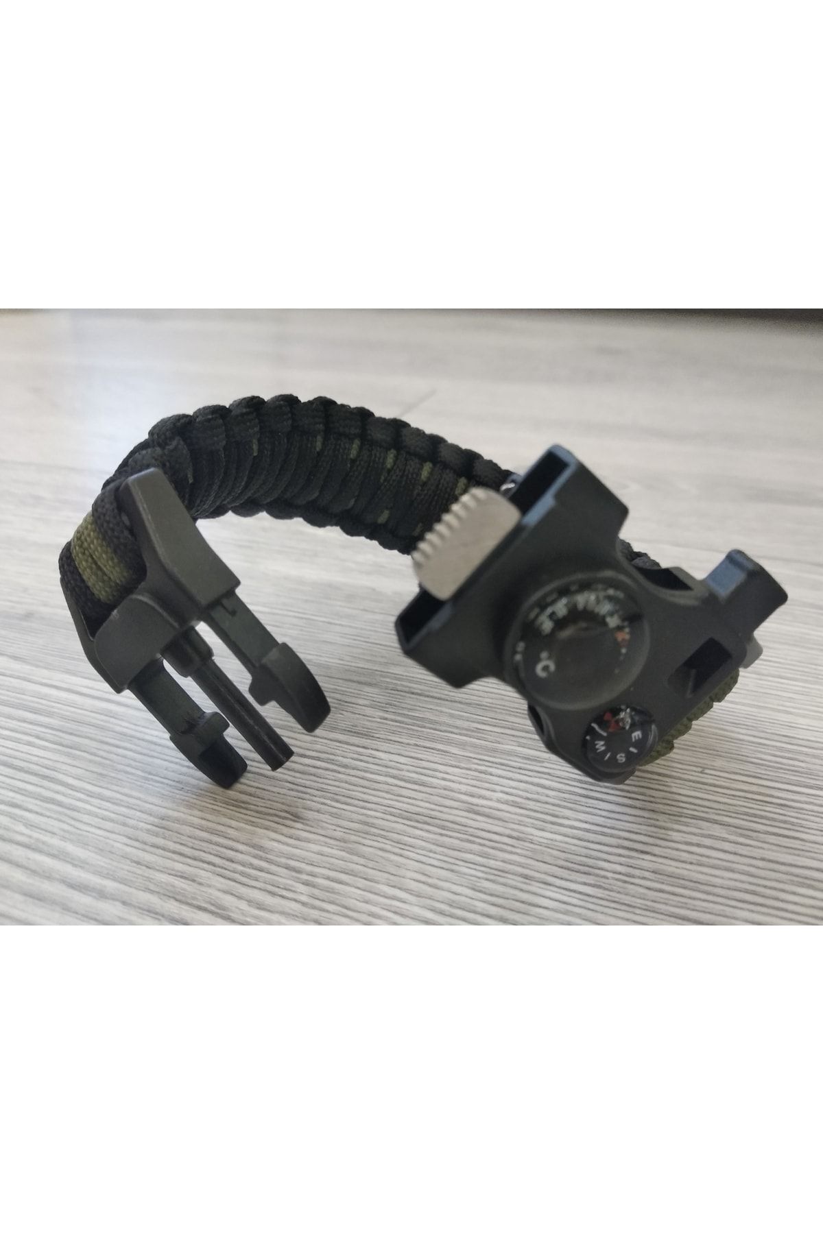 SerenityHaven Paracord Kıng Cobra 15 In 1 Ateş Başlatıcılı Pusulalı Termometreli Bileklik