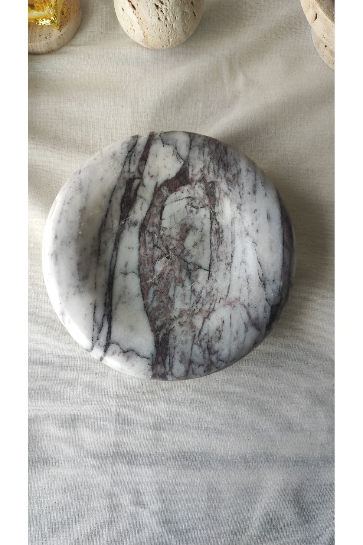 adomarmarblehandmadeandluxury Yanlızca 1 adet - Calacatta Viola Mermer Kase 27x27x5 El Yapımı Dekoratif Servis ve Organizer Kase