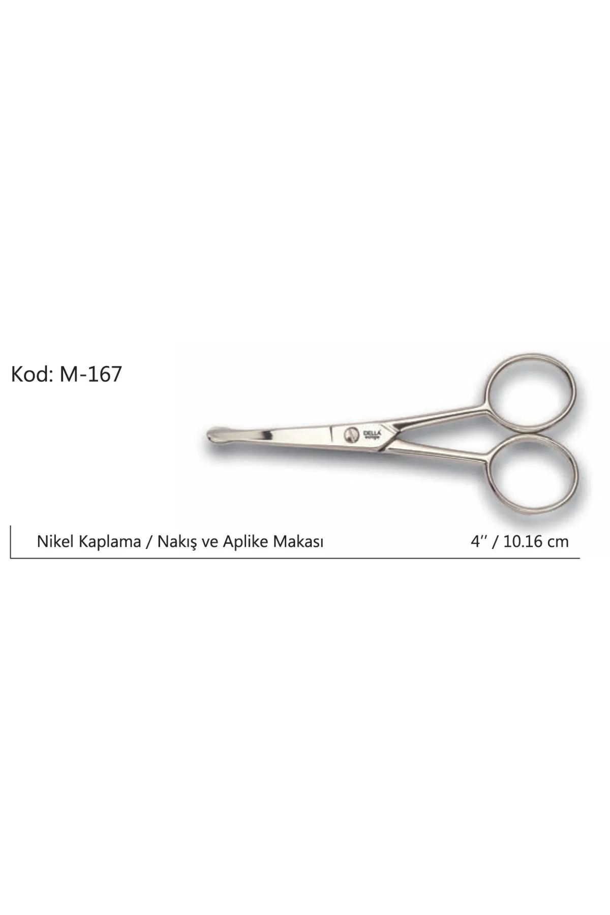 Fixport Rose Europe Aplike ve Nakış Makası Kıvrık Küt Uçlu No:4 10,16 CM