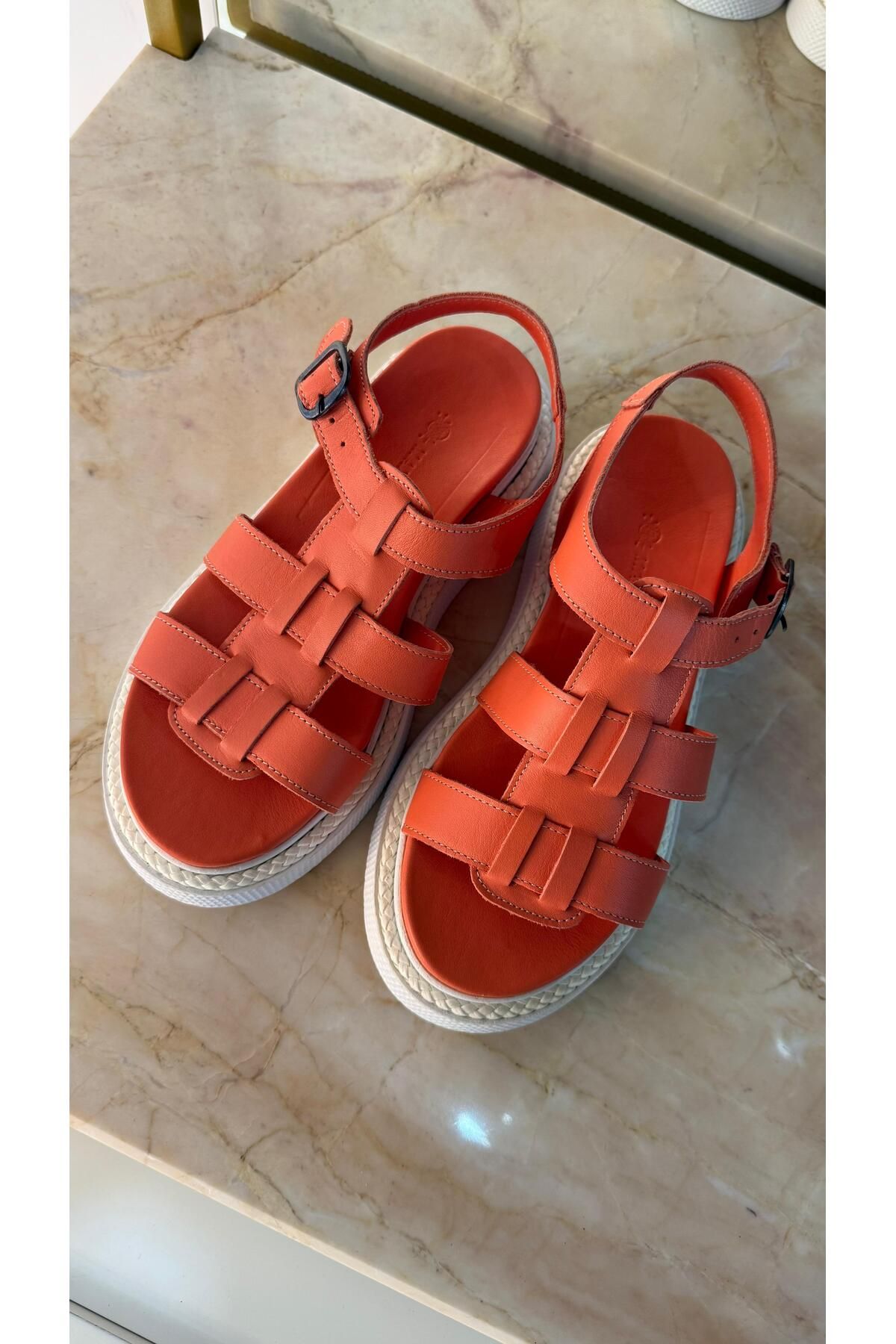 by emine eren emotion shoes Reve Hakiki Deri Sandalet