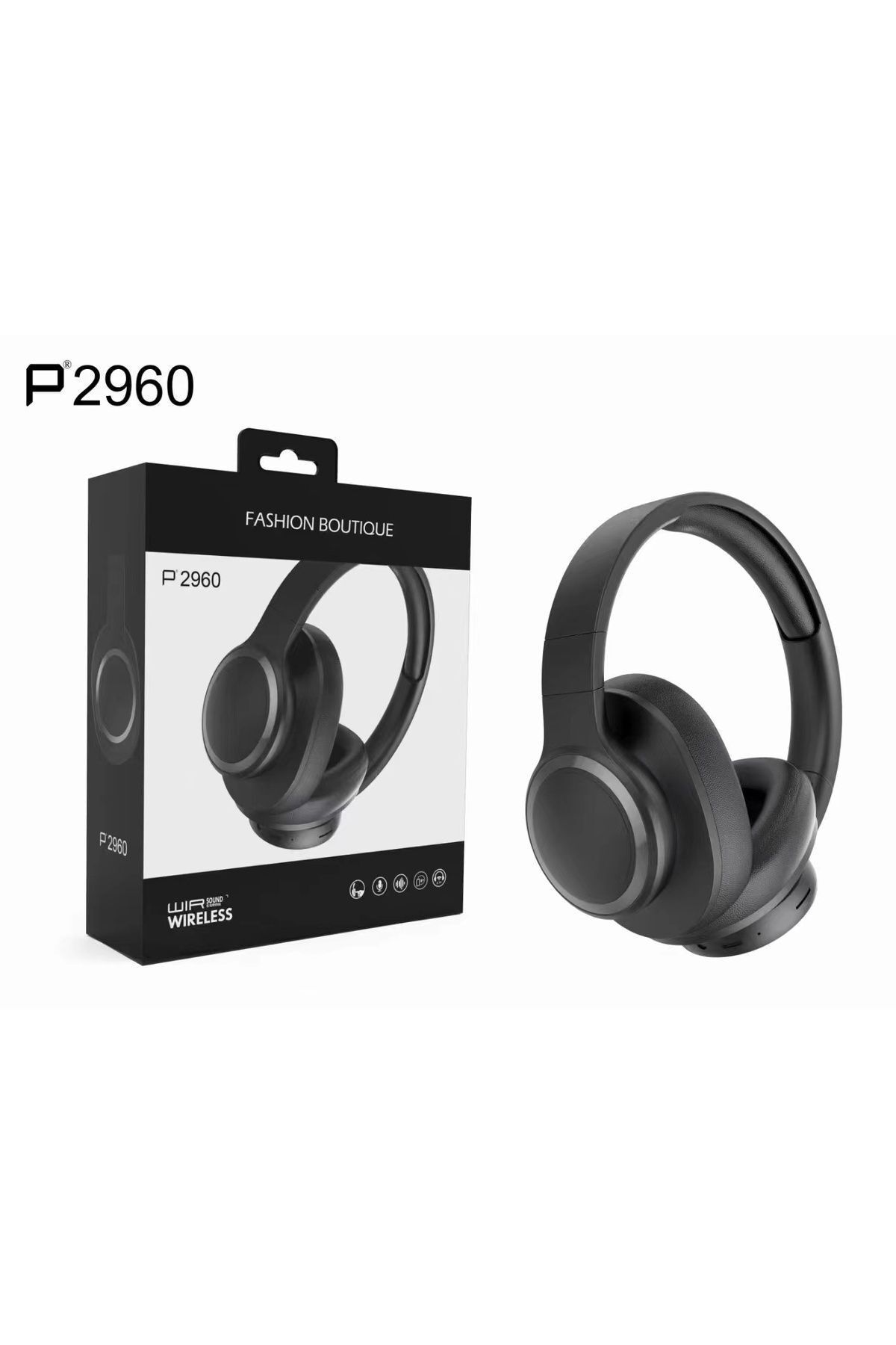 Aydoganticaret44 2960Kablosuz Kulaklık Bluetooth 5.1 Siyah
