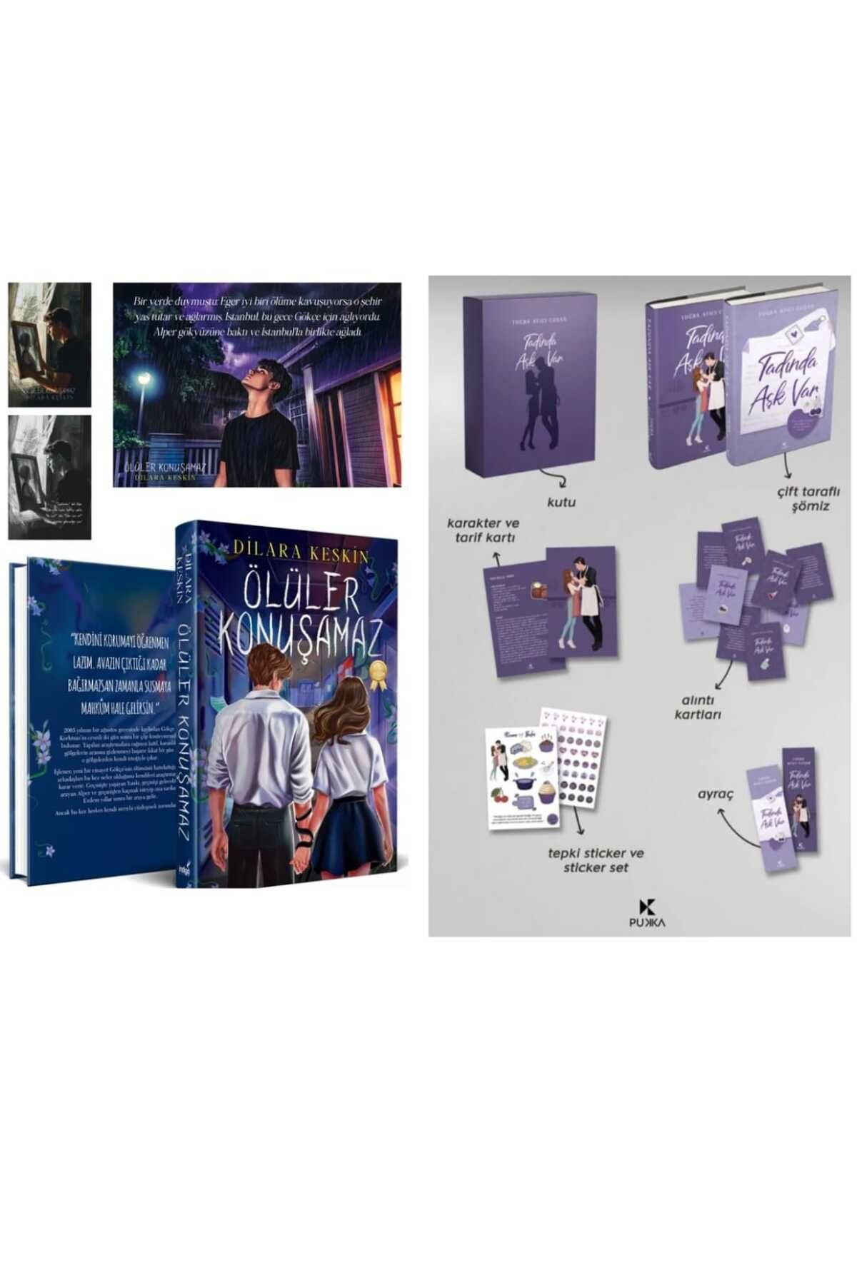 İndigo Kitap Ölüler Konuşamaz Ciltli / Tadında Aşk Var Kutulu Ciltli 2 Kitap Pukka Yayınları