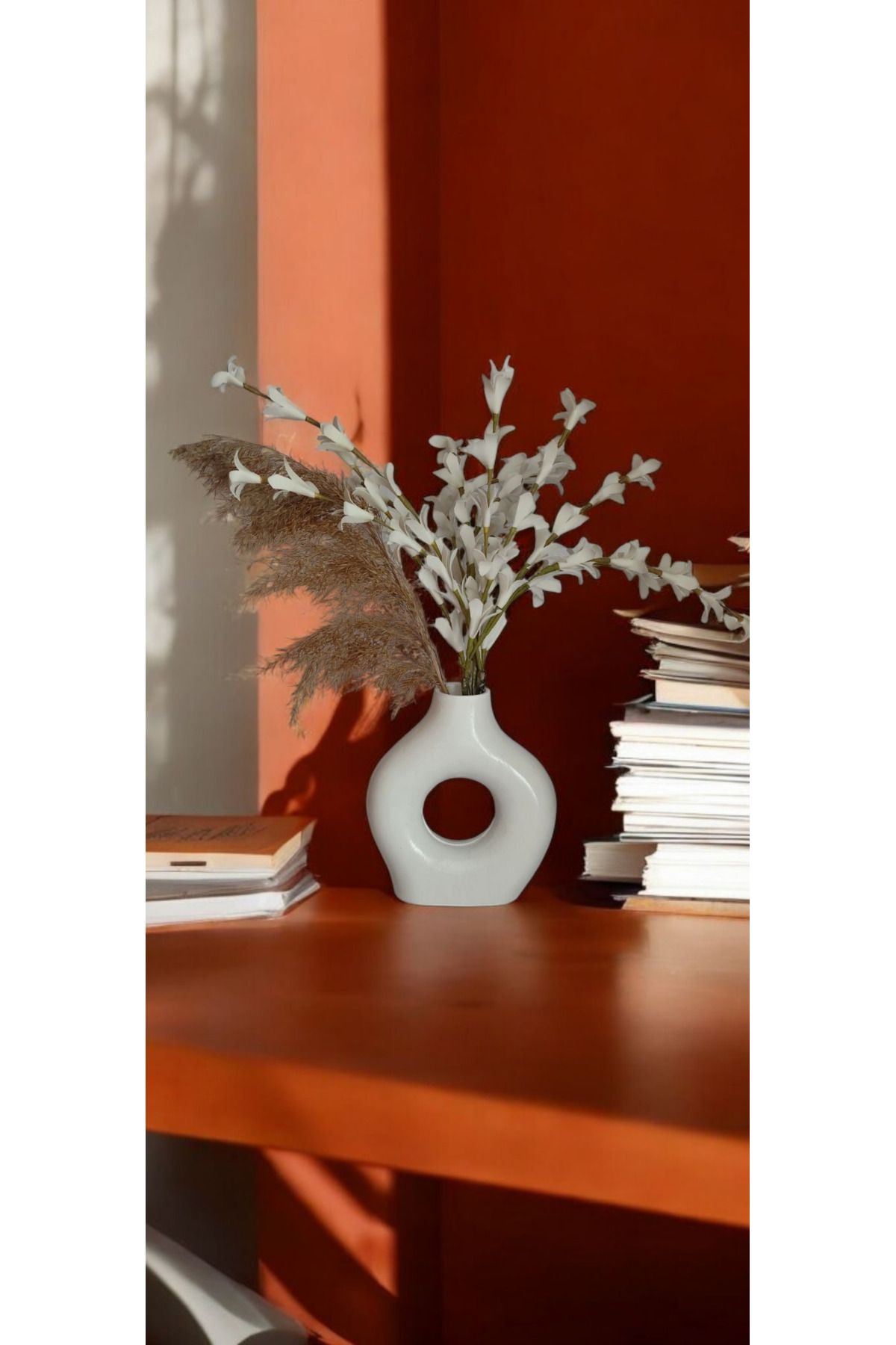 rubbyhome dekoratif yuvarlak vazo