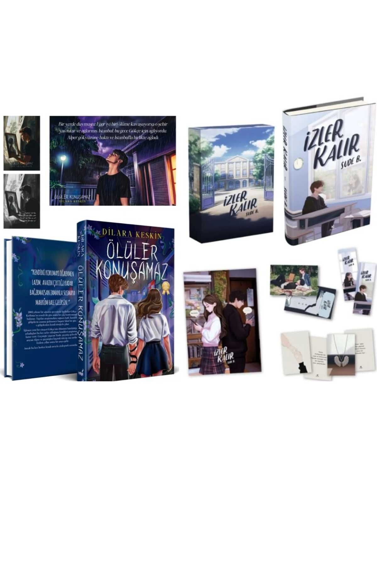 İndigo Kitap Ölüler Konuşamaz Ciltli / İzler Kalır 1 Kutulu Ciltli 2 Kitap Sude B. Pukka Yayınları