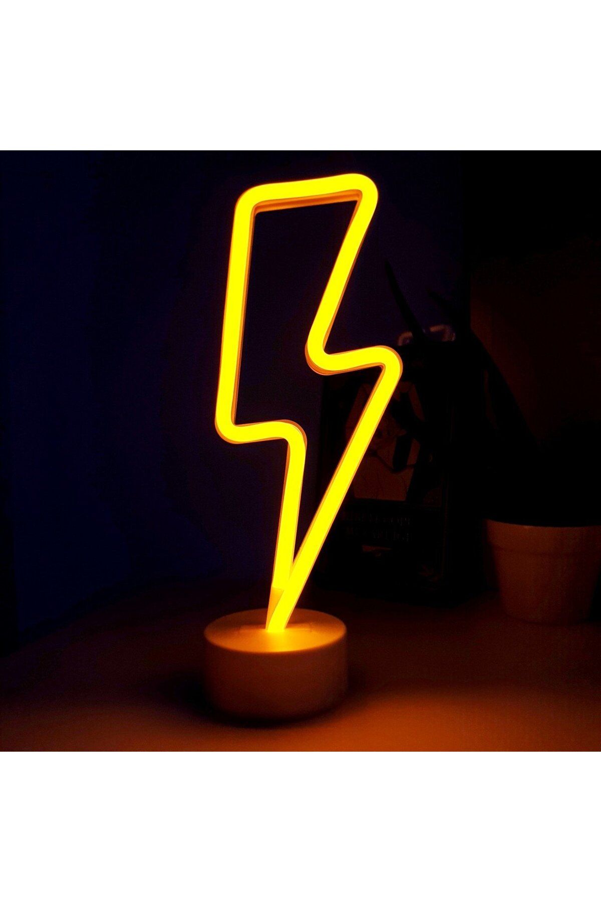 Fixport Neon Işıklı Şimşek Lamba USB+Pil