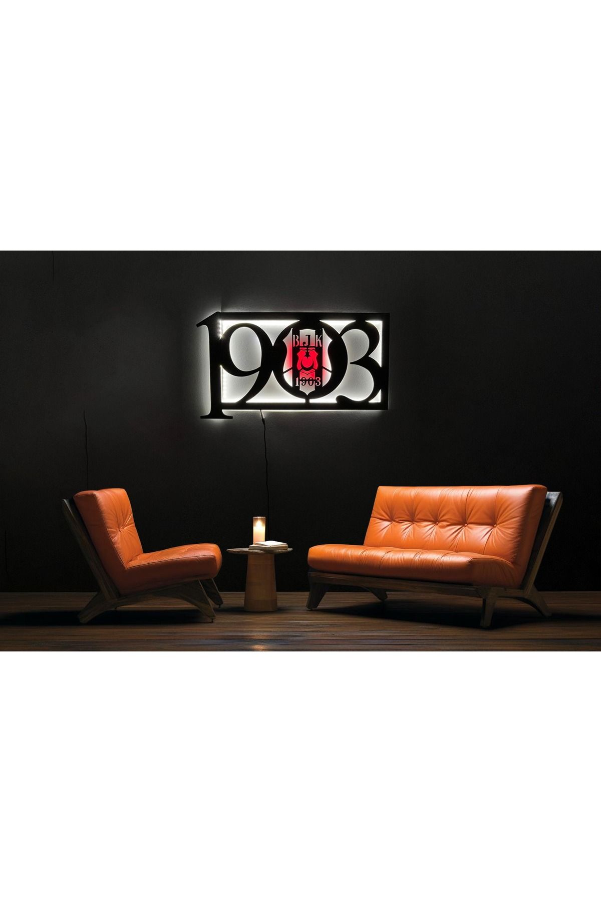 Adrift 1903 Yazılı Led Işıklı Tablo, Duvar Dekor Ahşap, Neon Işık, Duvar Süsü,