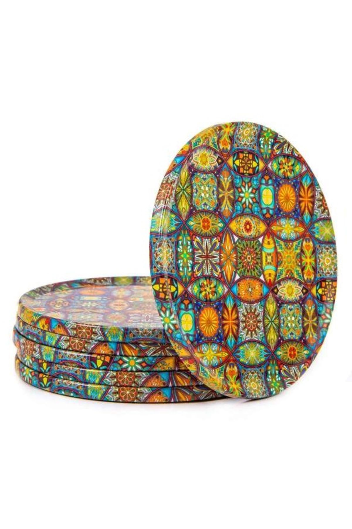 GRANDSTORE Mandala Osmanlı Etnik Desenli Bardak Altı Metal