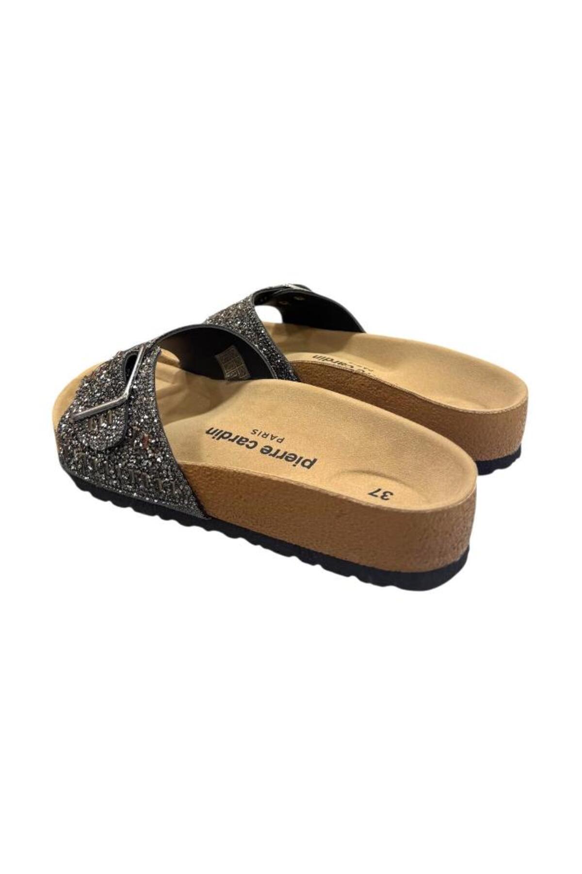 دمپایی زنانه گلدوزی شده | پیر کاردین Pierre Cardin AKYLPC3557SKT - تصویر 3