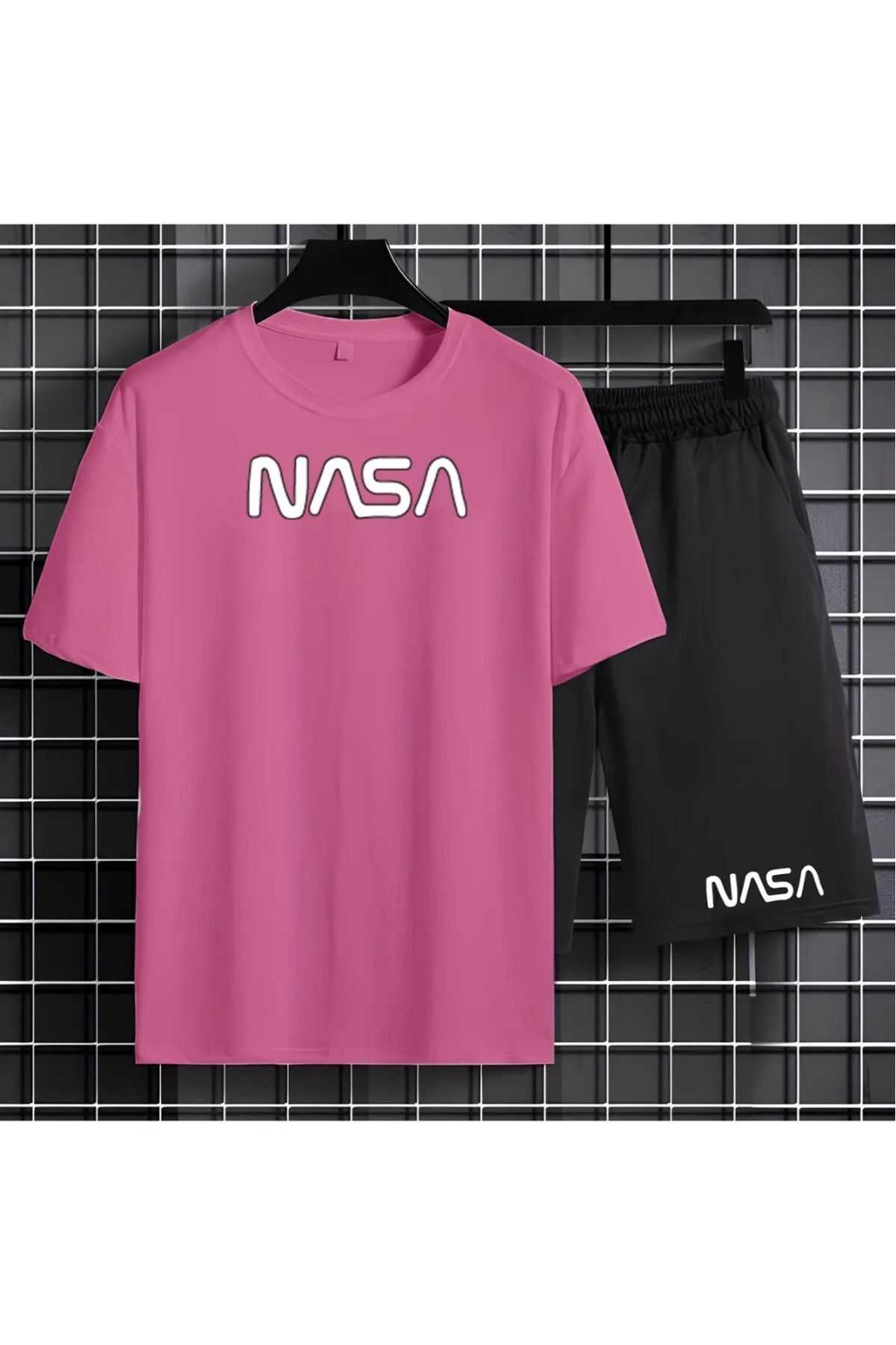 HOFFNUNG Full Short Tişört Şort Nasa Baskılı Takım