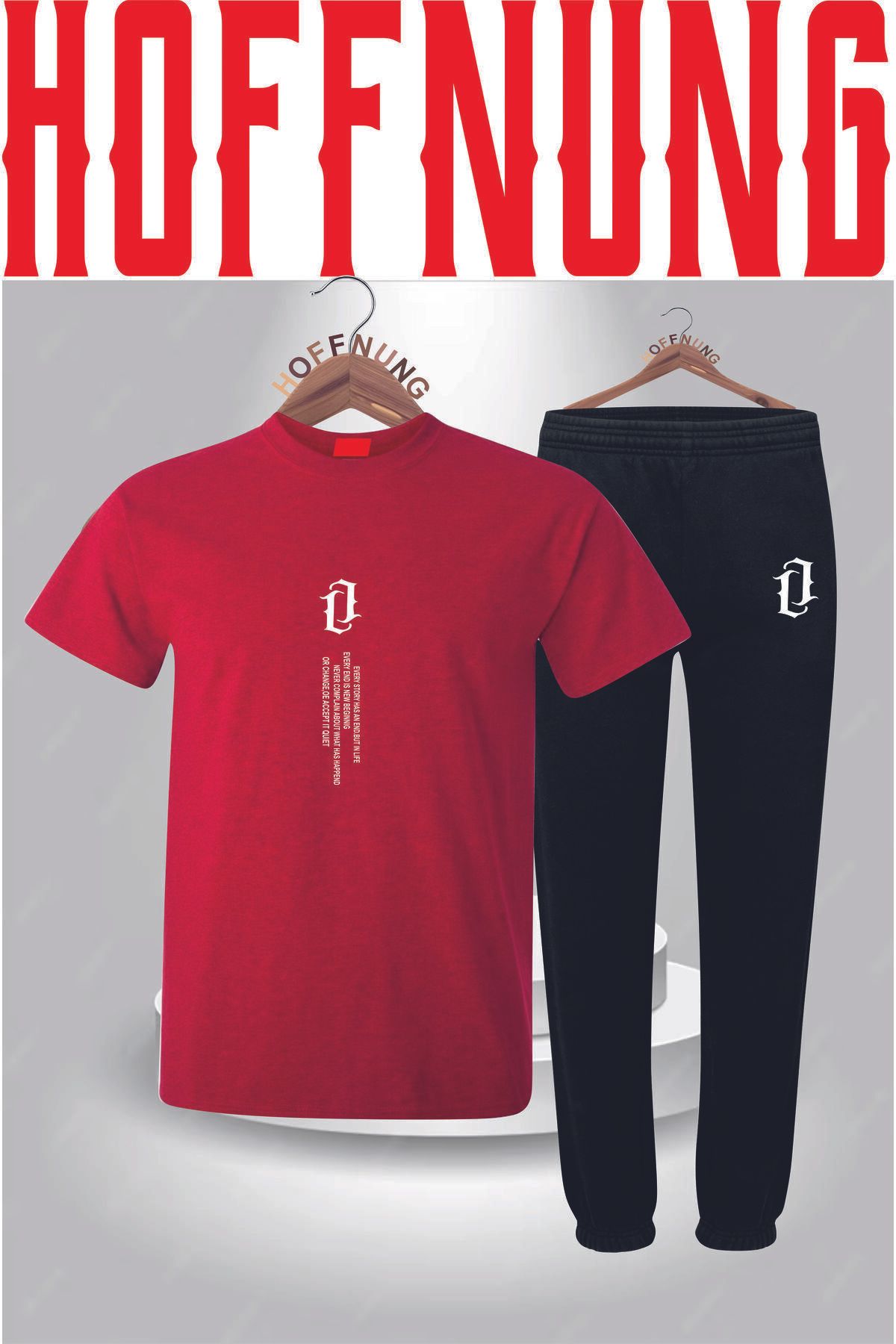HOFFNUNG Full Pants Aşk Mektubu Dık Baskılı Hoffnun G Tshirt
