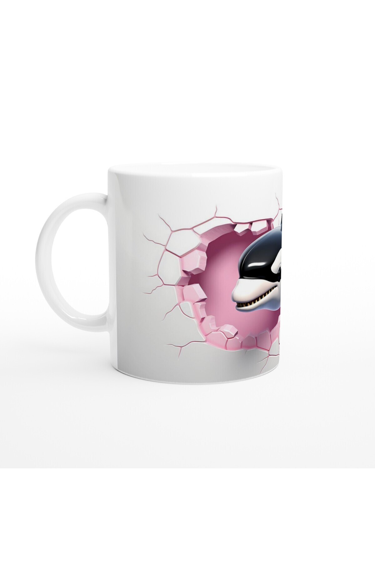 MESCHAIN-The Killer Whale (Orca) Throwing from the Crack Themed Printed Mug 2