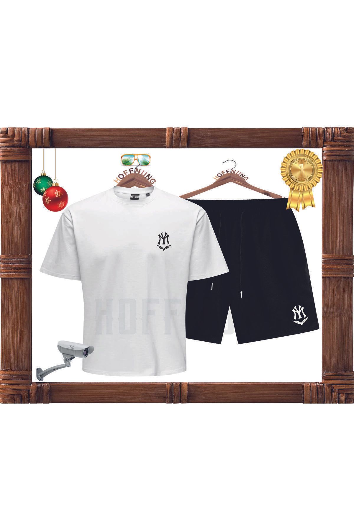 HOFFNUNG Full Shorts Baskılı Yazlık Şort Ve Penye Tshirt Spor Takım Tshirtşort